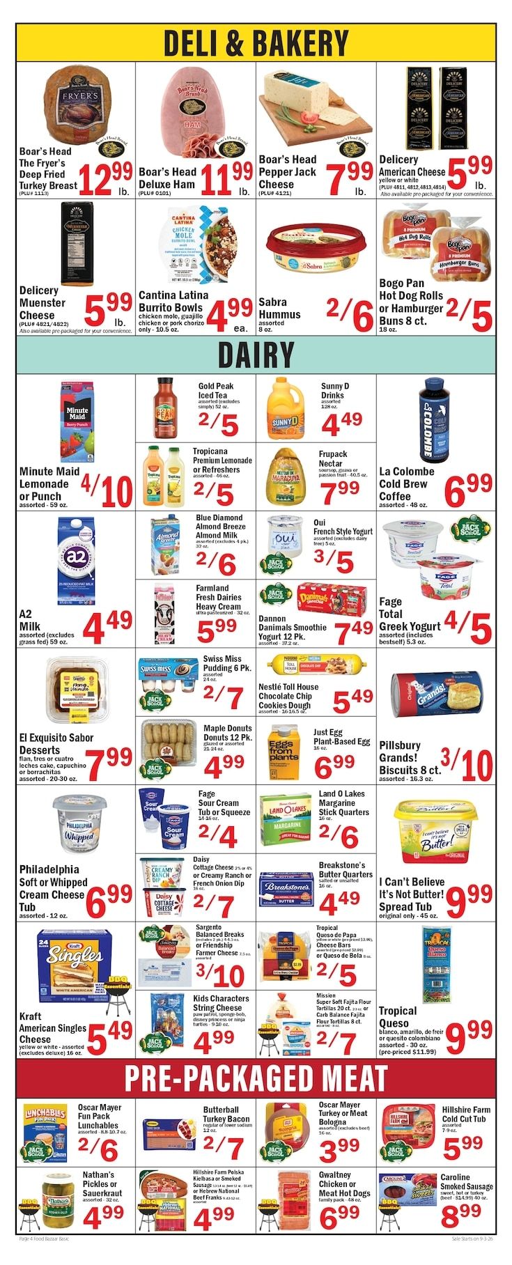 Food Bazaar (Flatbush, NY) Weekly Ad September 3 - 9, 2026