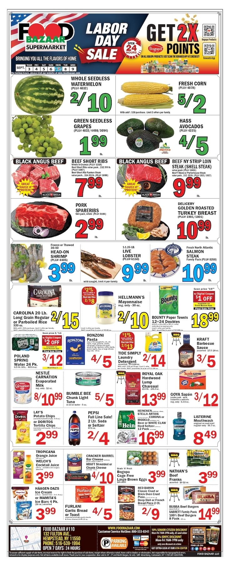 Food Bazaar (Hempstead, NY) Weekly Ad September 3 - 9, 2026