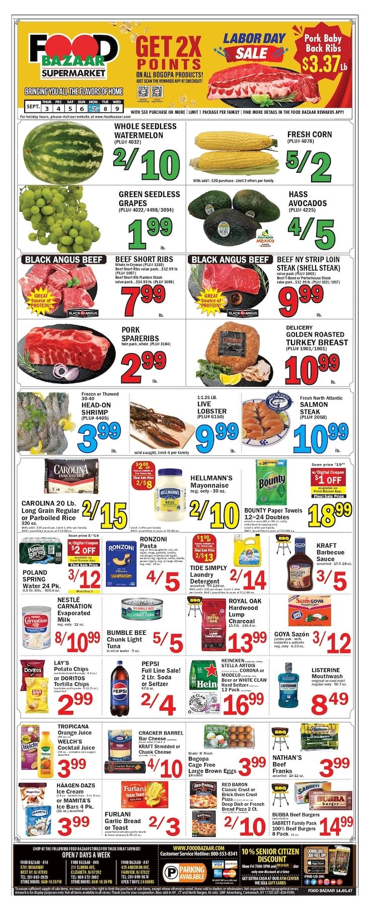 Food Bazaar (New Jersey) Weekly Ad September 3 - 9, 2026