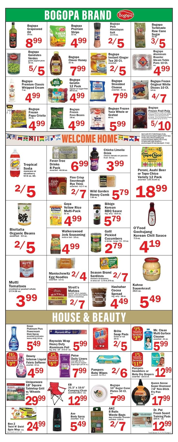 Food Bazaar (New York) Weekly Ad September 3 - 9, 2026
