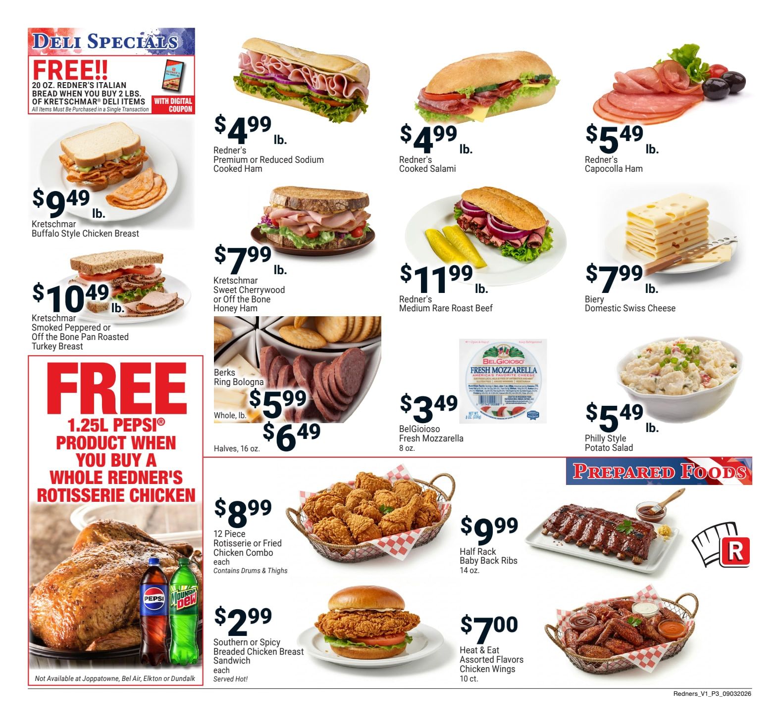 Redner's Markets (Audubon and other locations, PA) Weekly Ad September 3 - 9, 2026