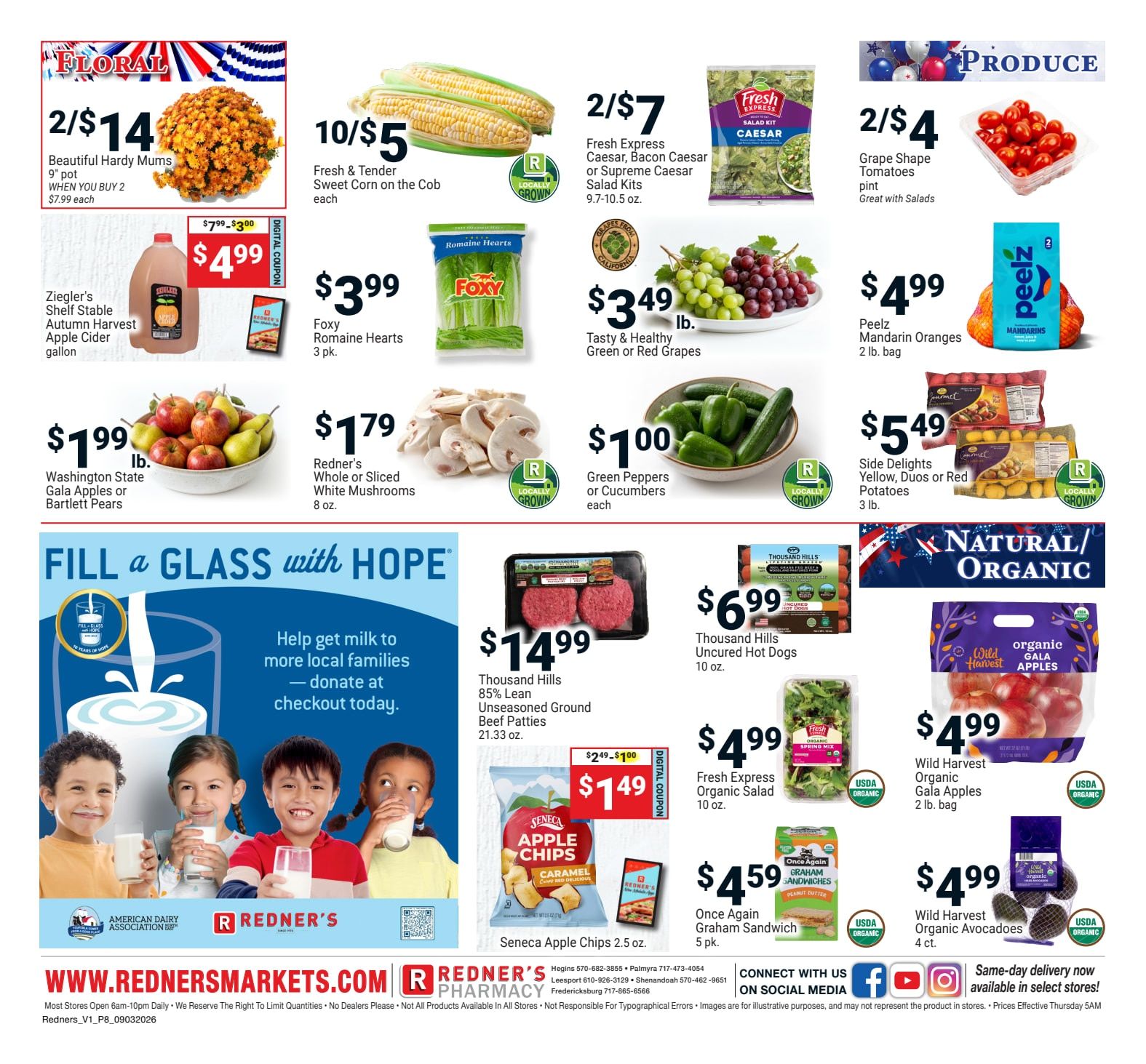 Redner's Markets (Audubon and other locations, PA) Weekly Ad September 3 - 9, 2026