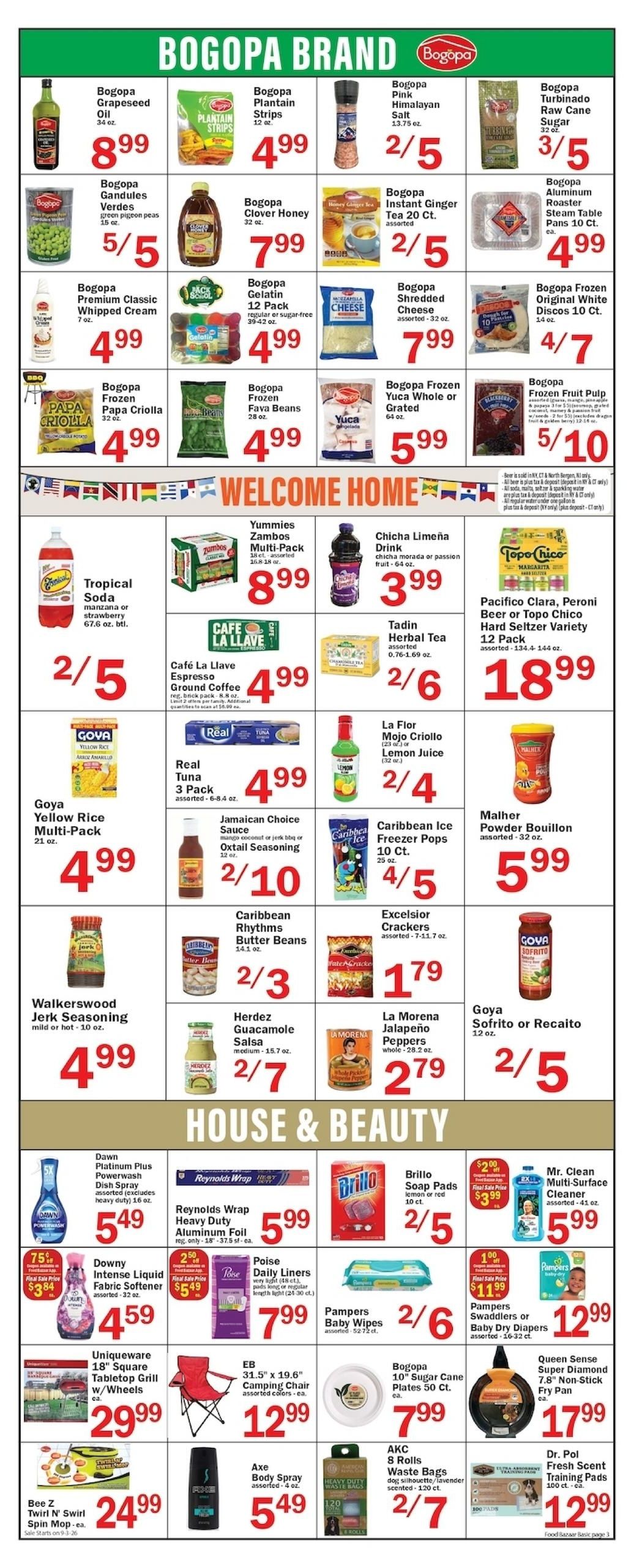 Food Bazaar (Bridgeport Area, CT) Weekly Ad September 3 - 9, 2026