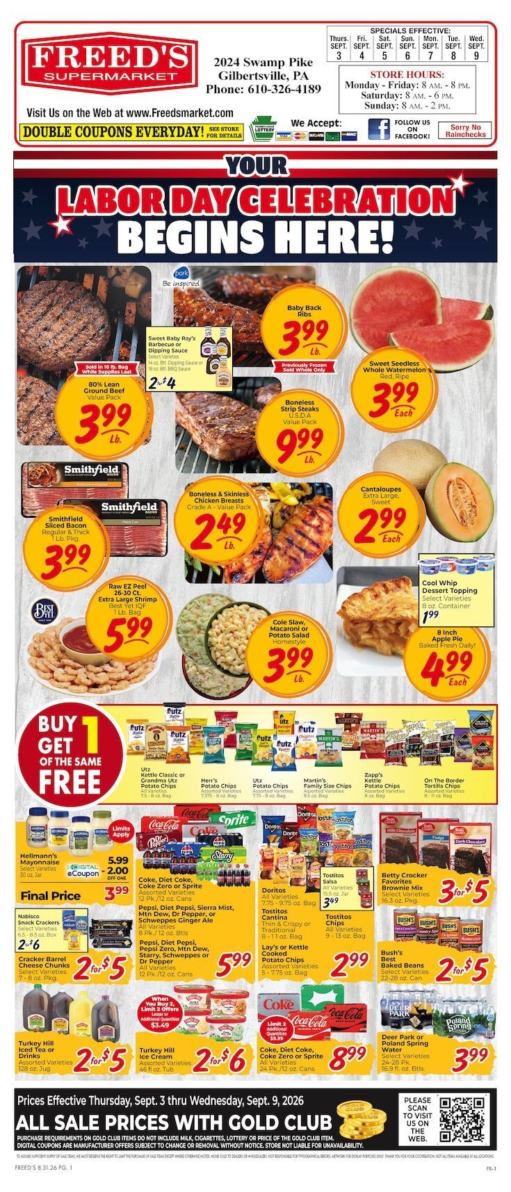 Freed's Market Weekly Ad September 3 - 9, 2026