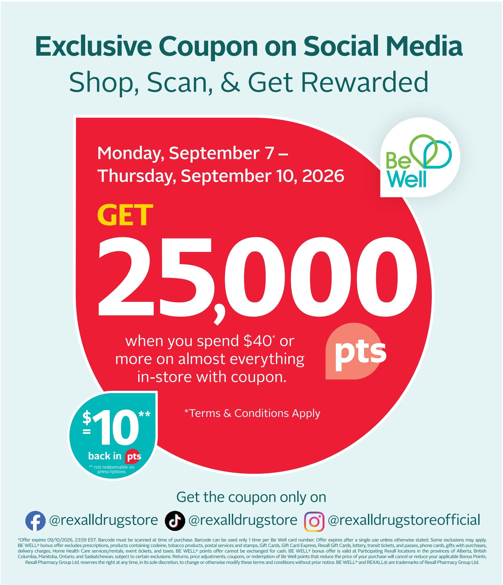 Rexall (AB, SK) Flyer September 4 to 10
