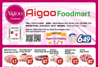 Aigoo Foodmart Flyer September 4 to 10