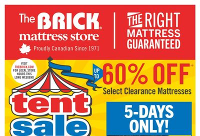 The Brick Mattress Store Flyer September 3 to 17