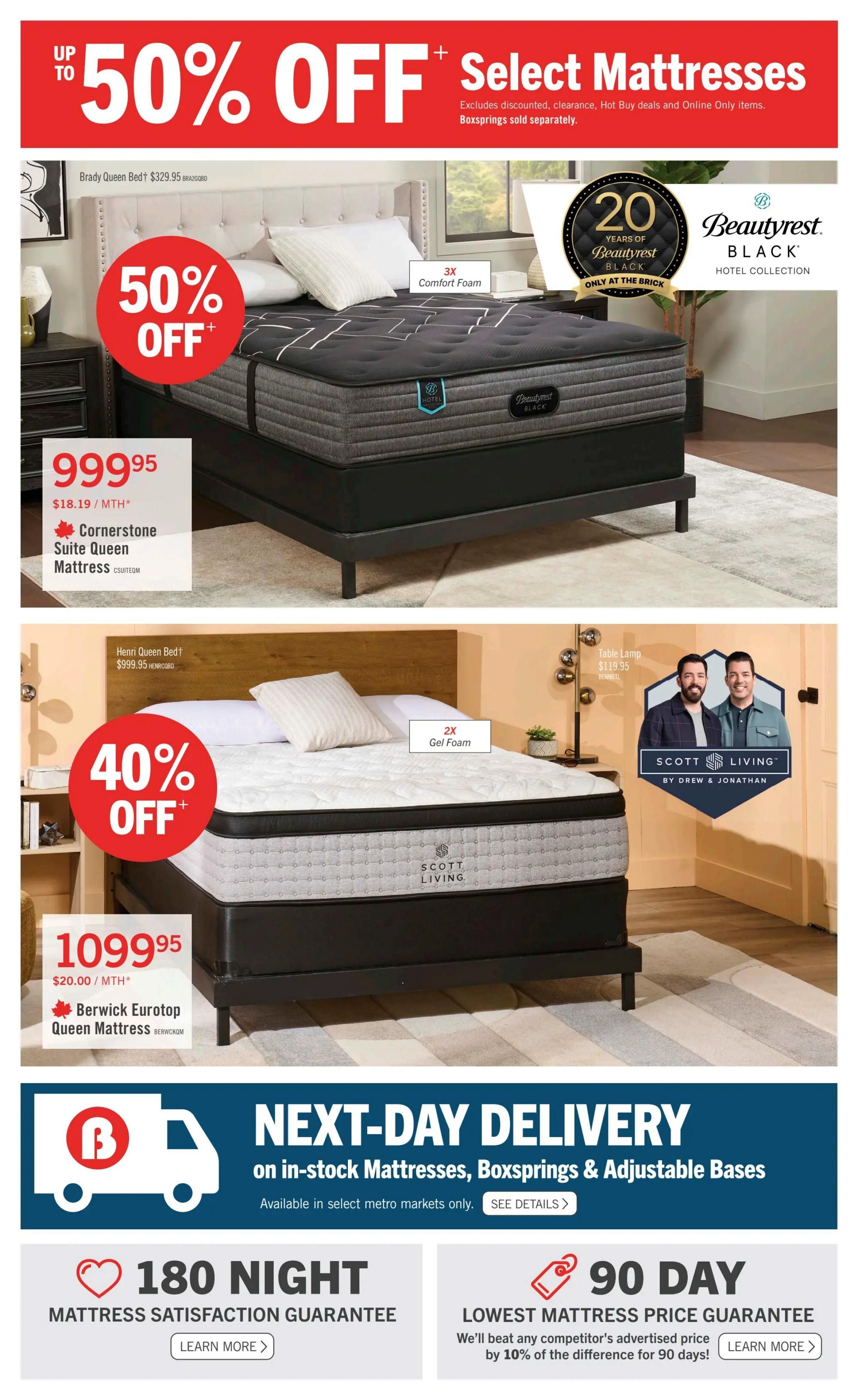 The Brick Mattress Store Flyer September 3 to 17