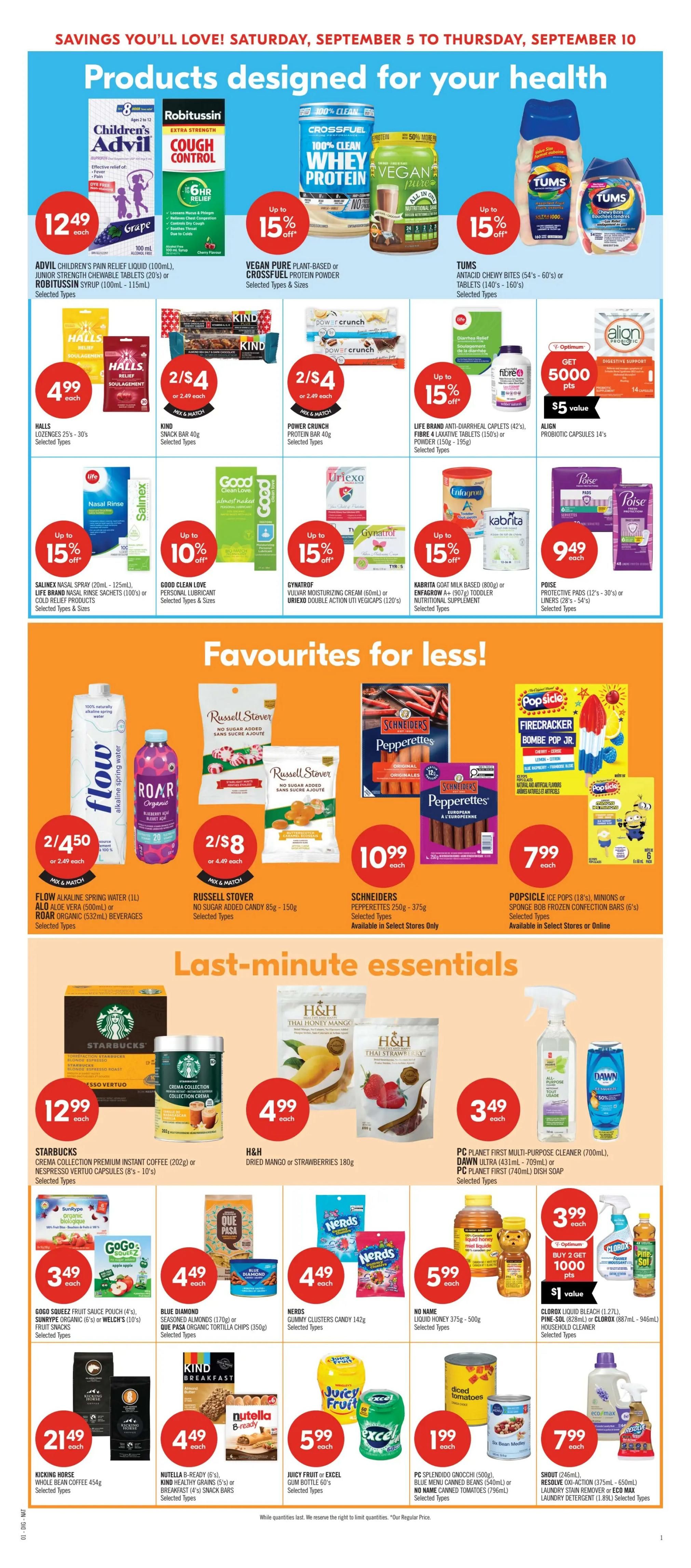 Shoppers Drug Mart (ON) Flyer September 5 to 10