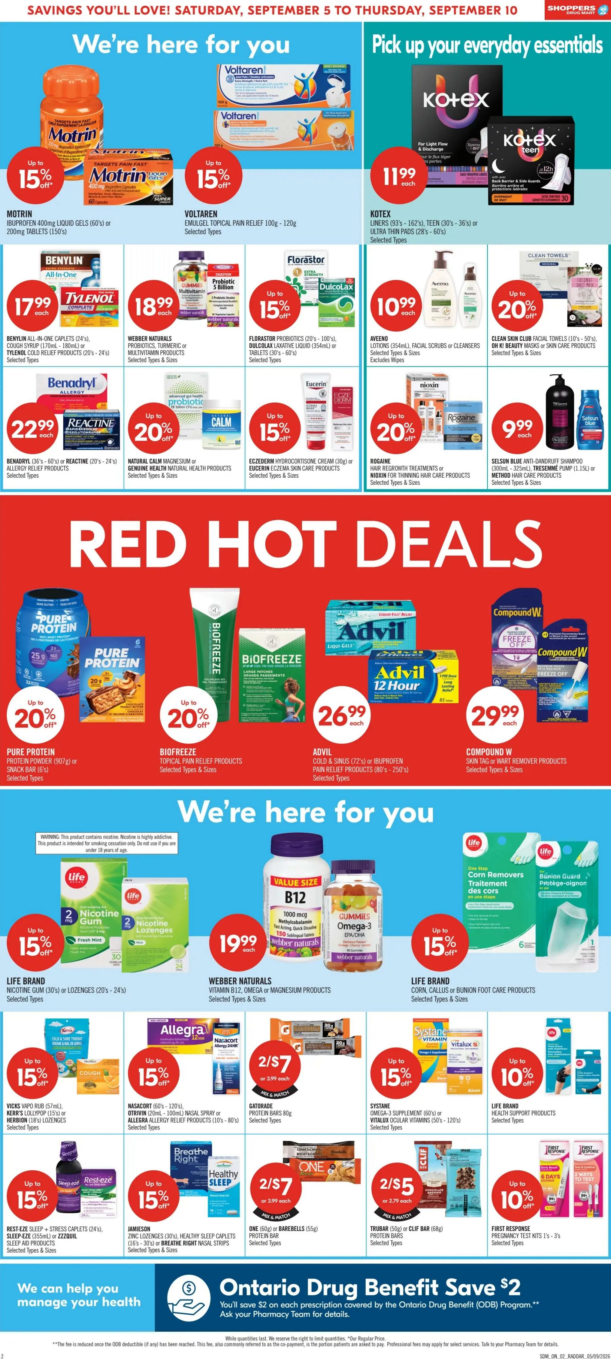 Shoppers Drug Mart (ON) Flyer September 5 to 10