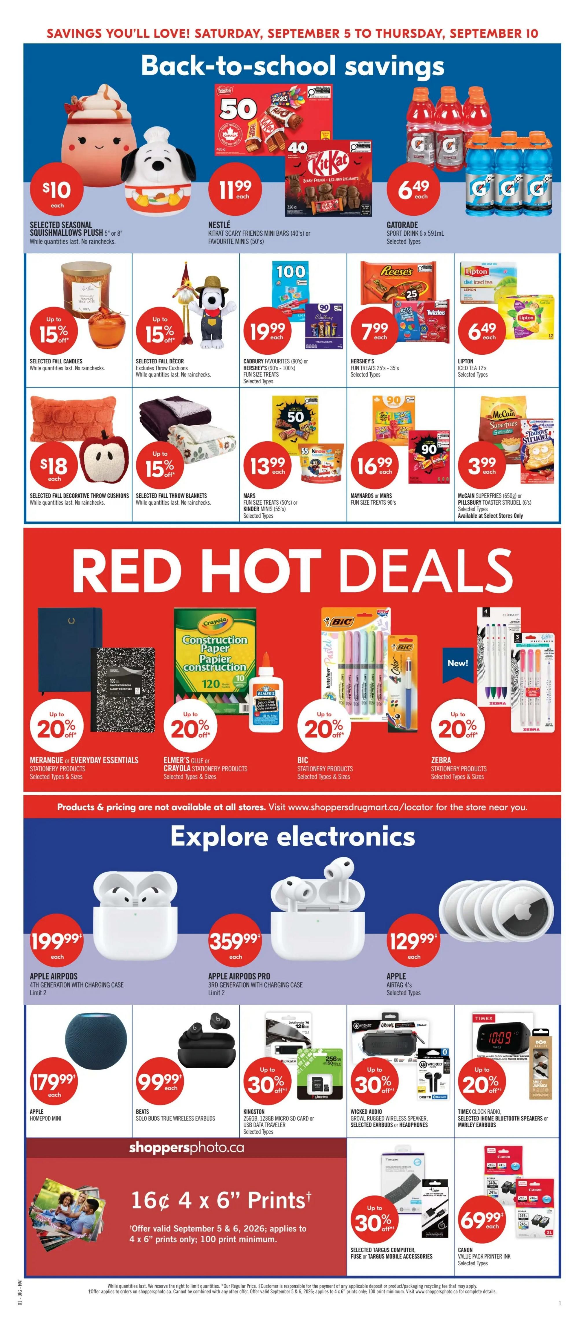 Shoppers Drug Mart (ON) Flyer September 5 to 10