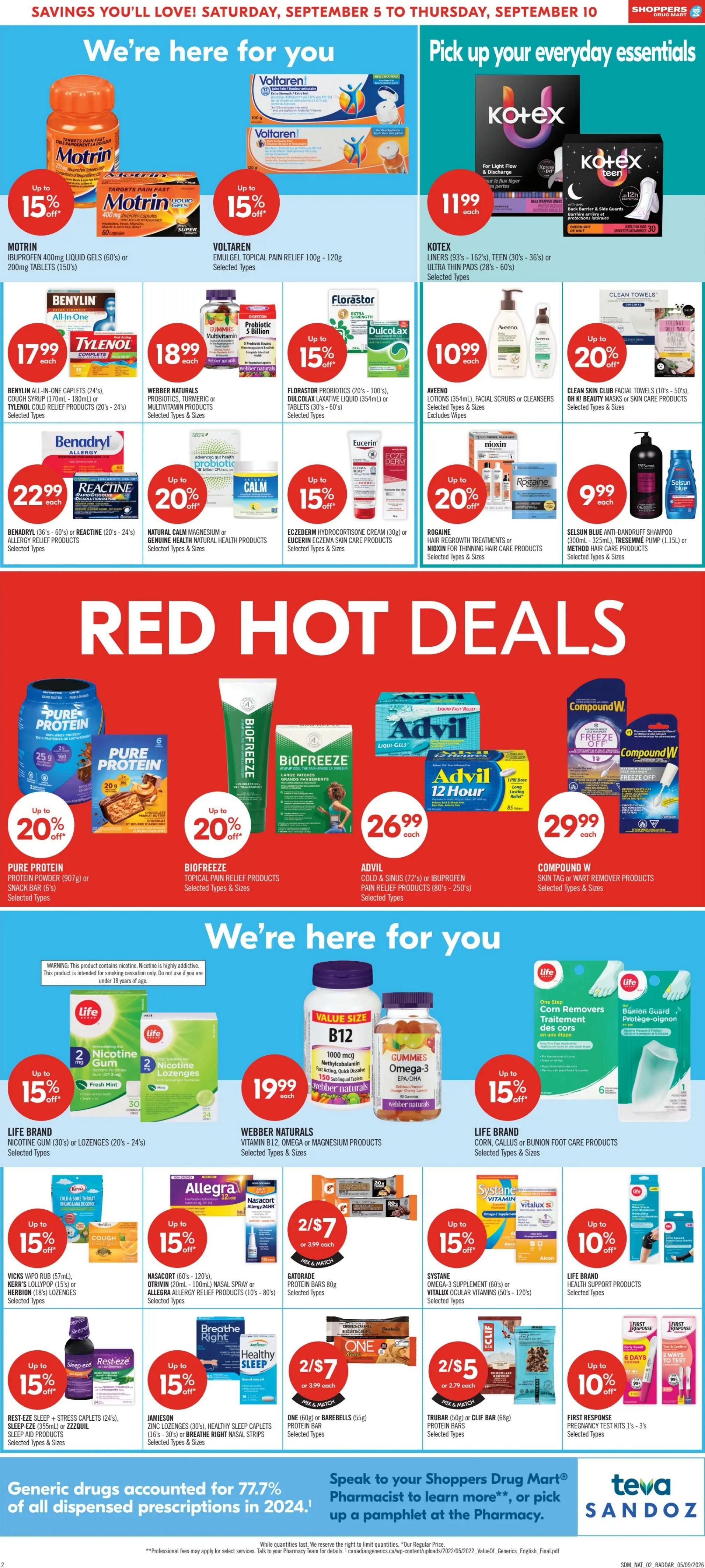 Shoppers Drug Mart (Atlantic) Flyer September 5 to 10