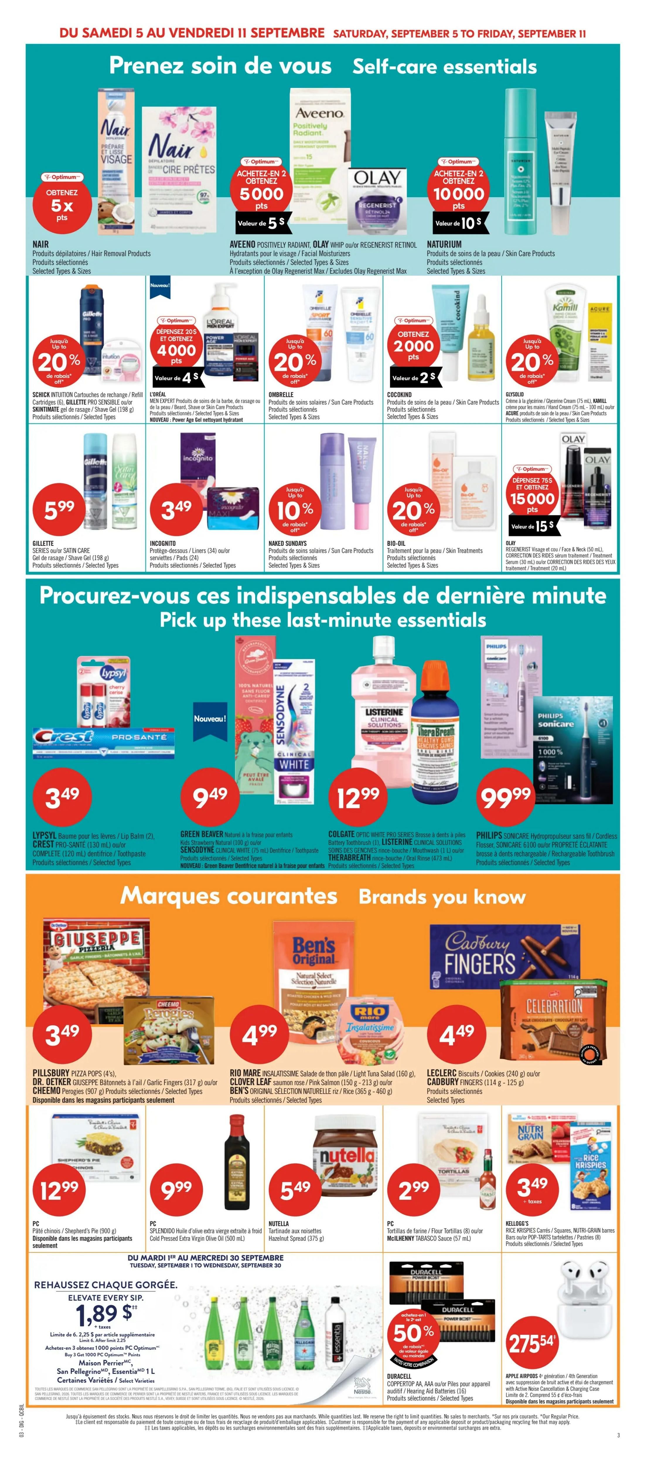 Pharmaprix Flyer September 5 to 10