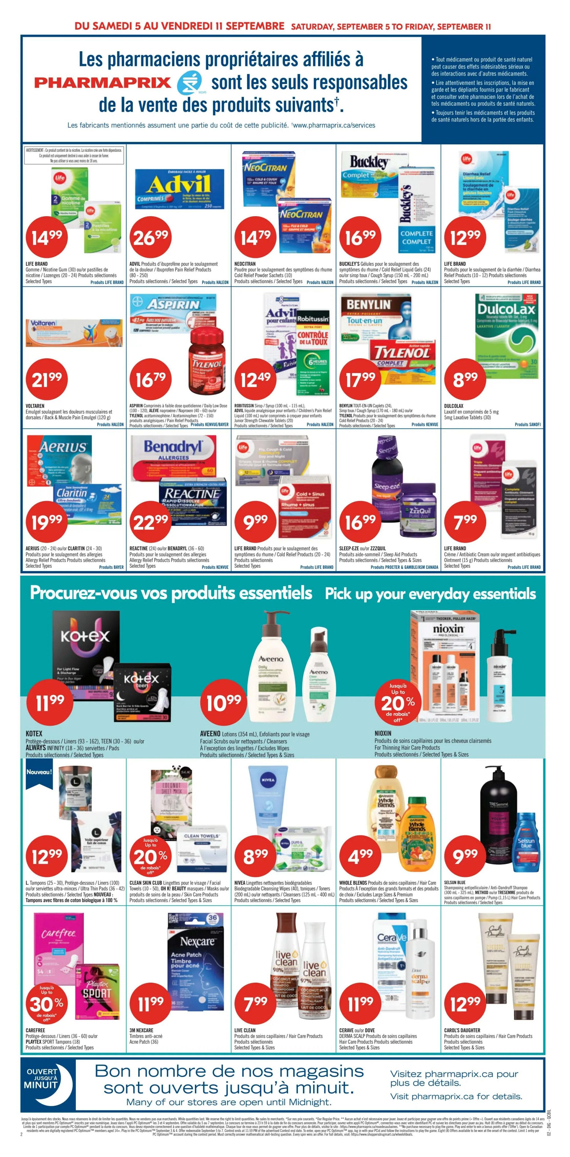 Pharmaprix Flyer September 5 to 10