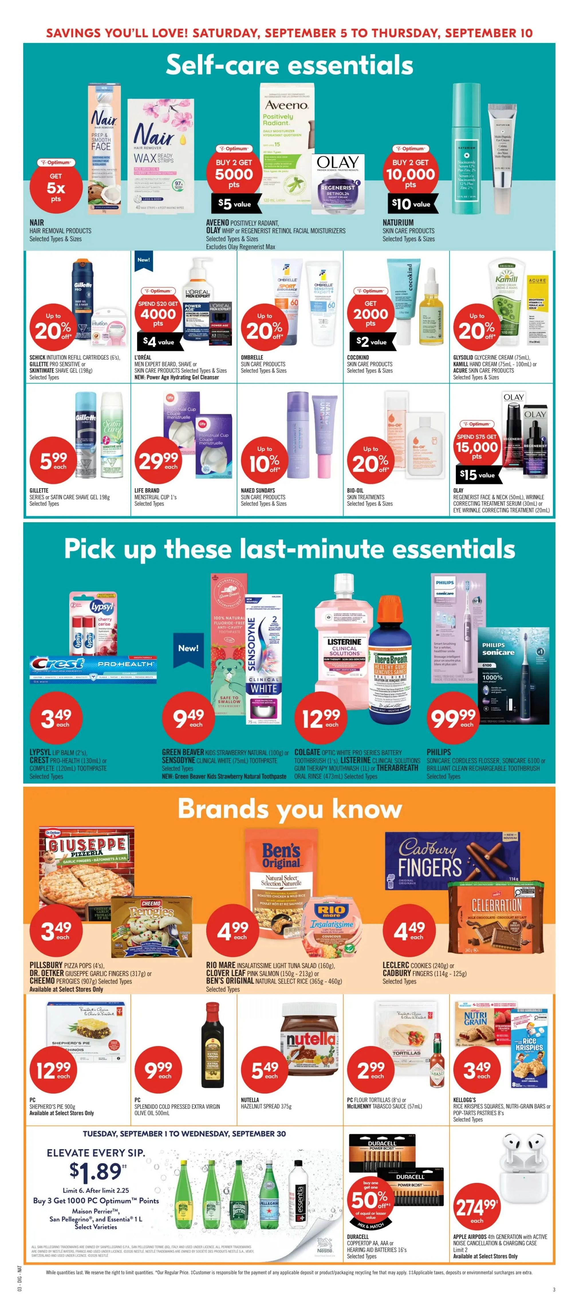 Shoppers Drug Mart (West) Flyer September 5 to 10