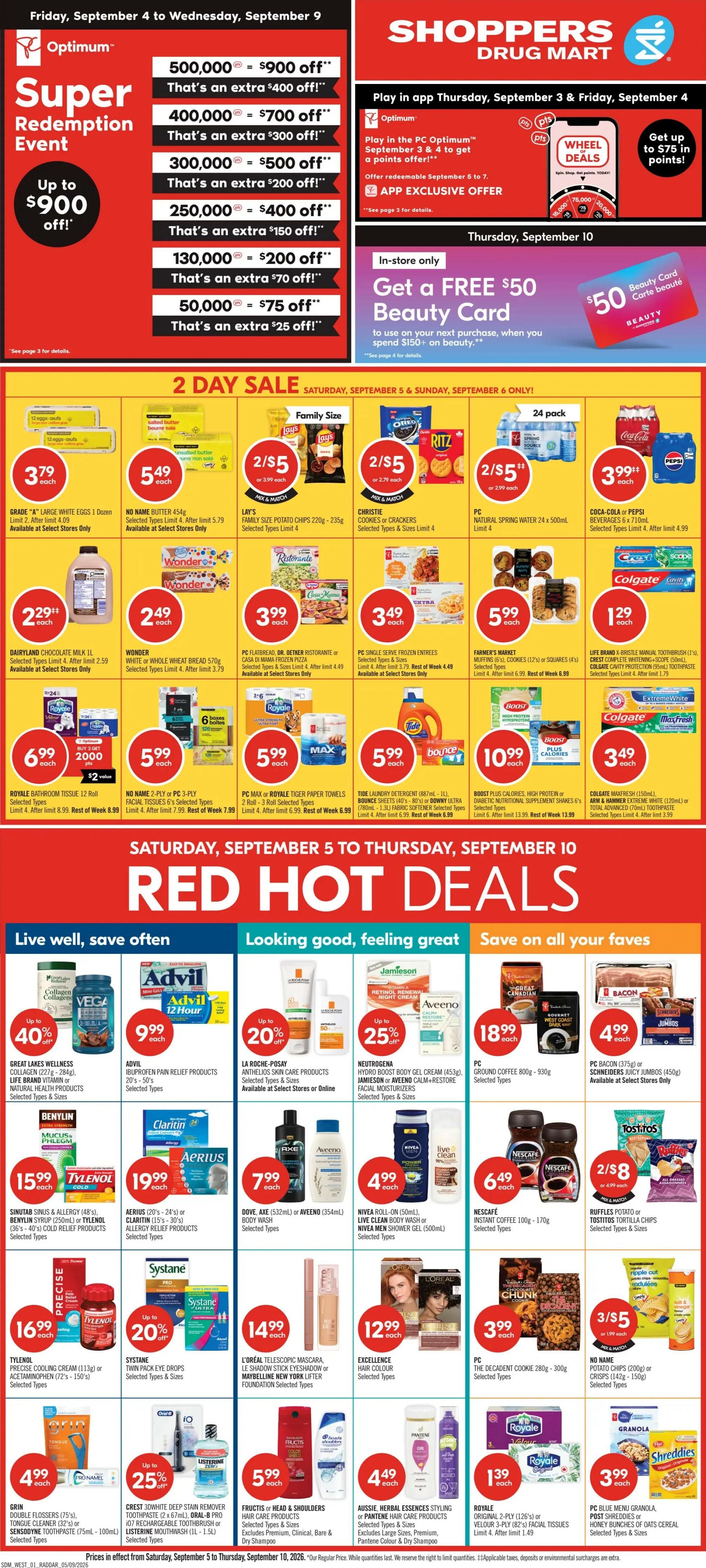 Shoppers Drug Mart (West) Flyer September 5 to 10