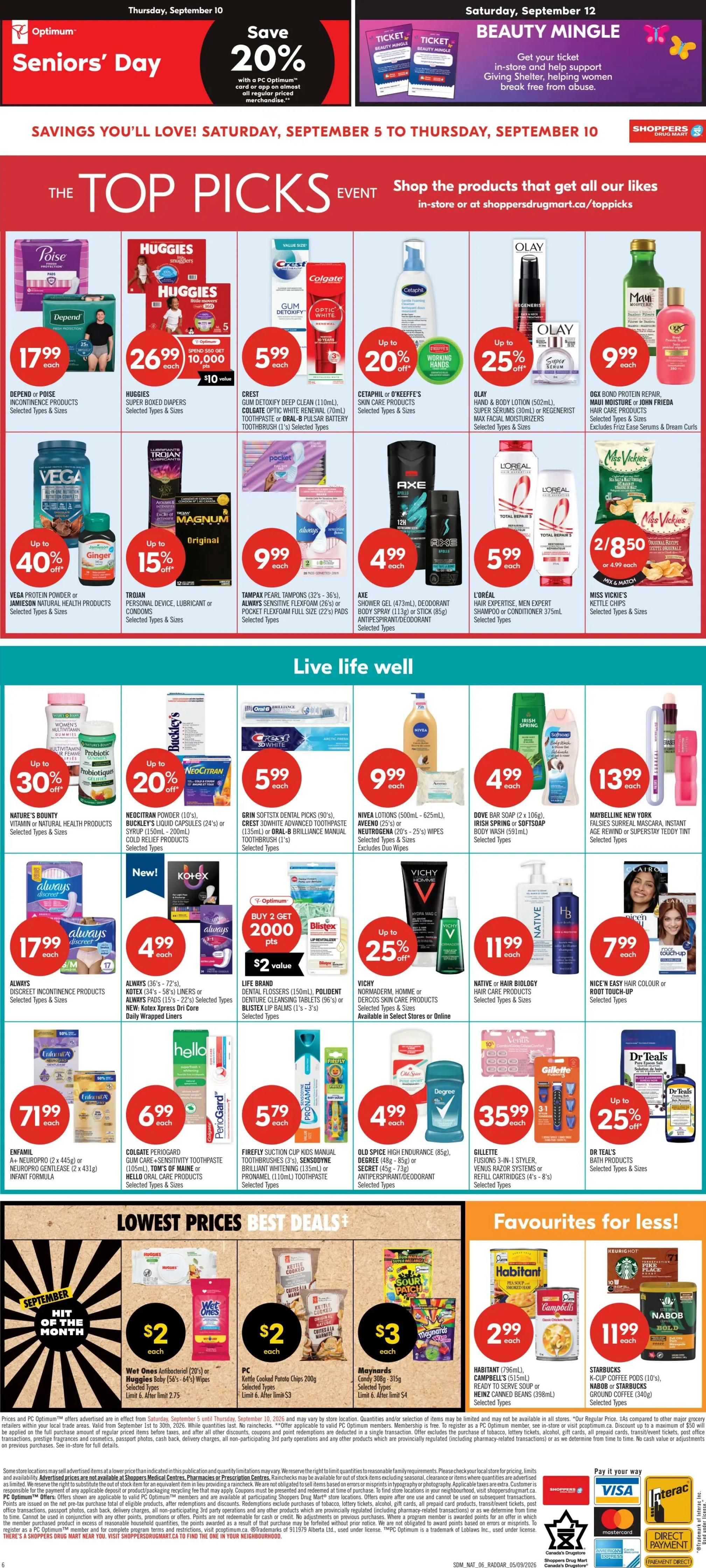 Shoppers Drug Mart (West) Flyer September 5 to 10