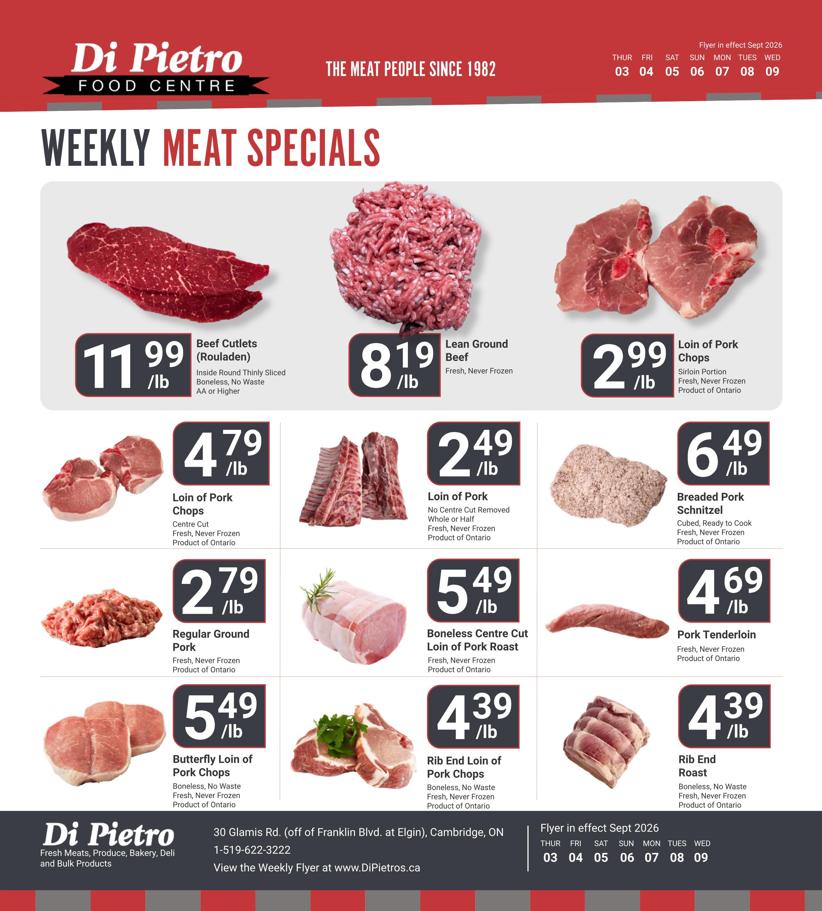 Di Pietro Food Centre Flyer September 3 to 9