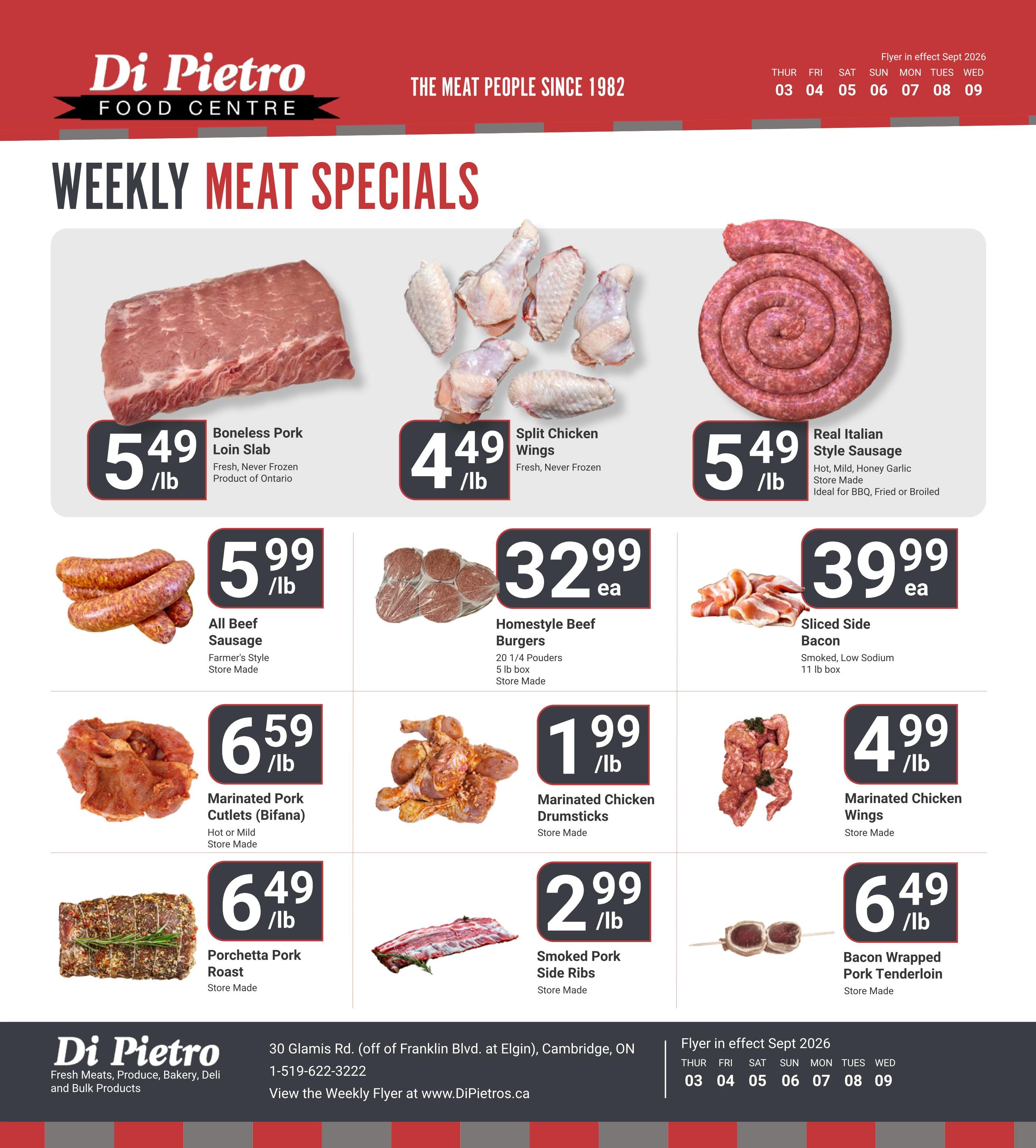 Di Pietro Food Centre Flyer September 3 to 9