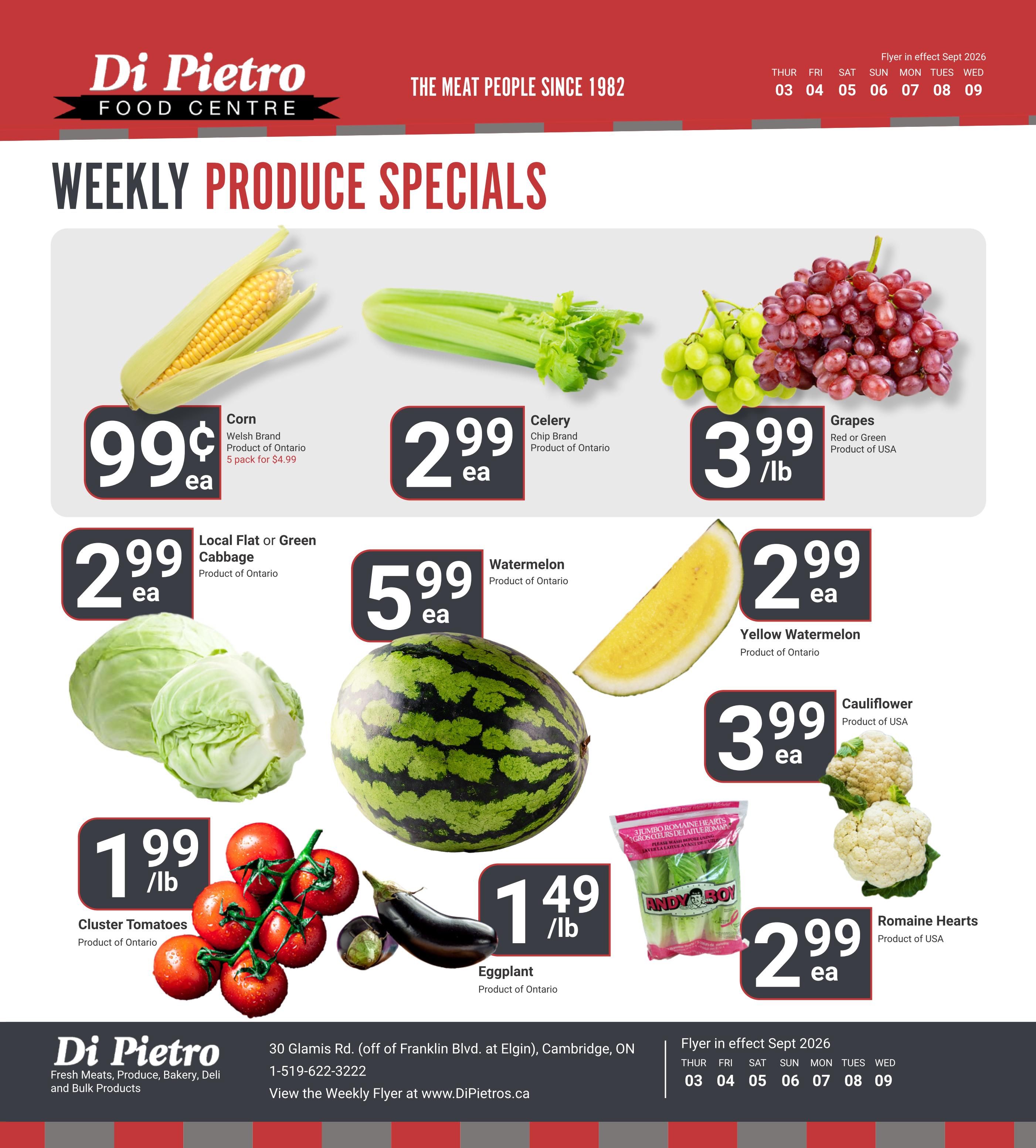 Di Pietro Food Centre Flyer September 3 to 9