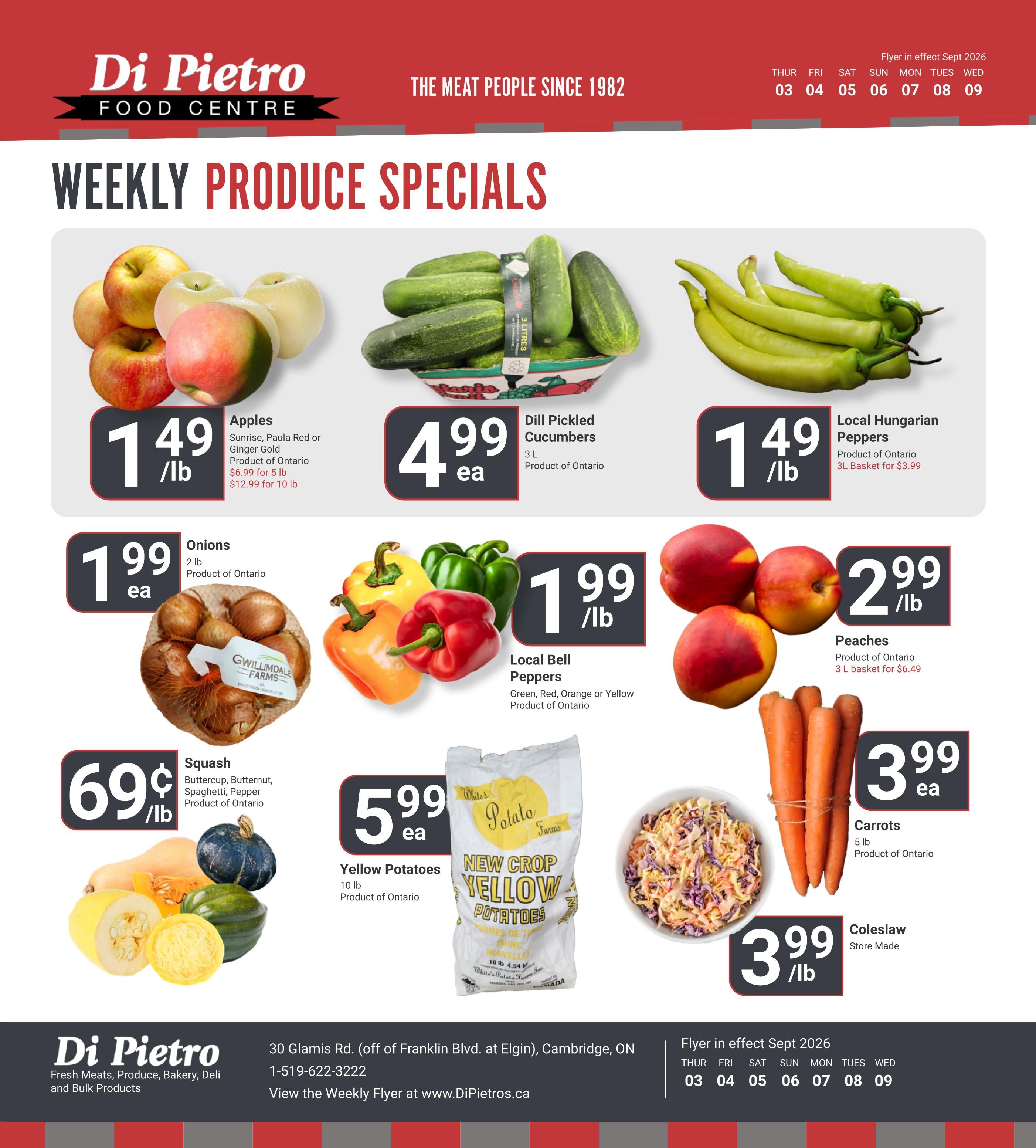 Di Pietro Food Centre Flyer September 3 to 9