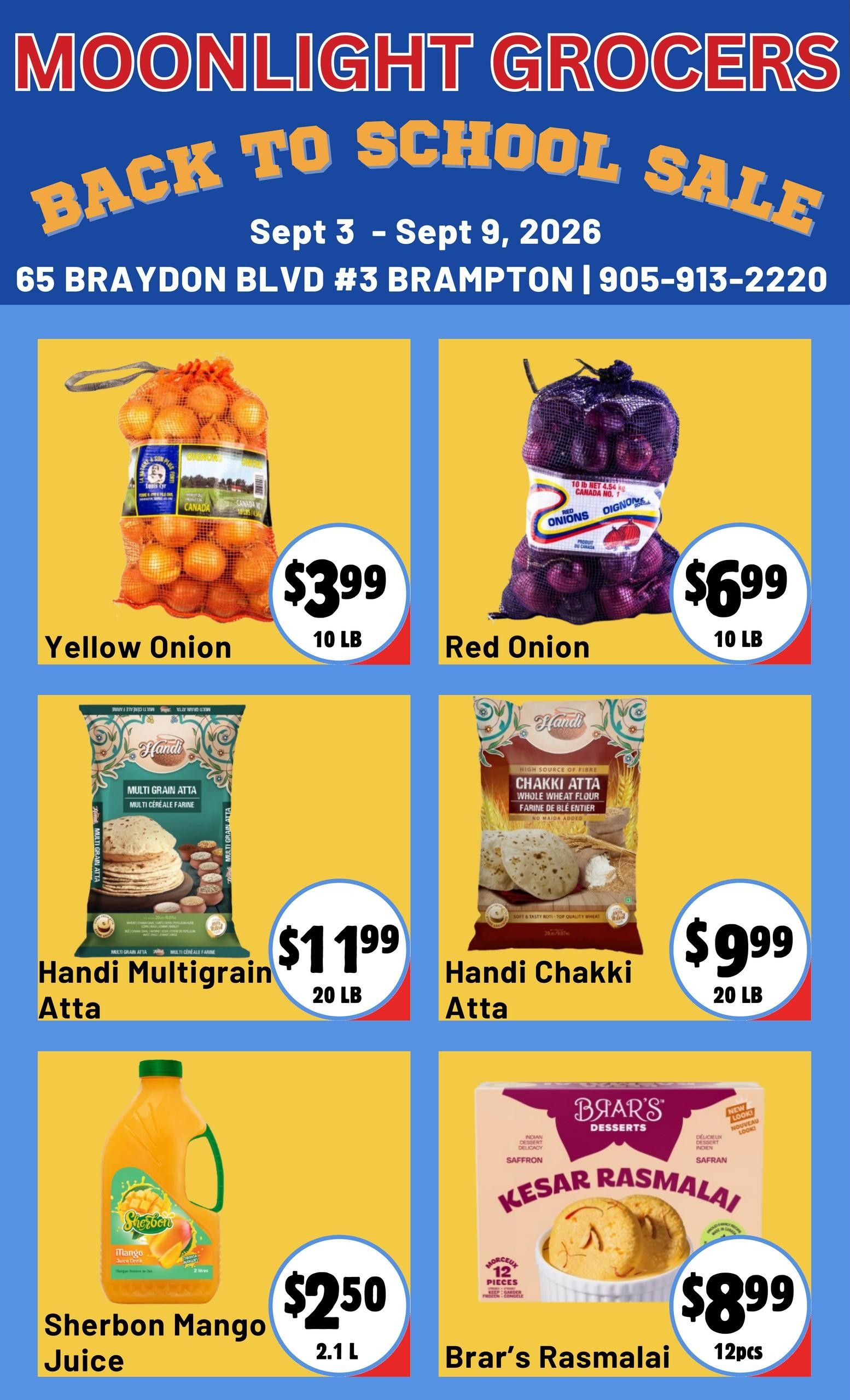 Moonlight Grocers Flyer September 3 to 9