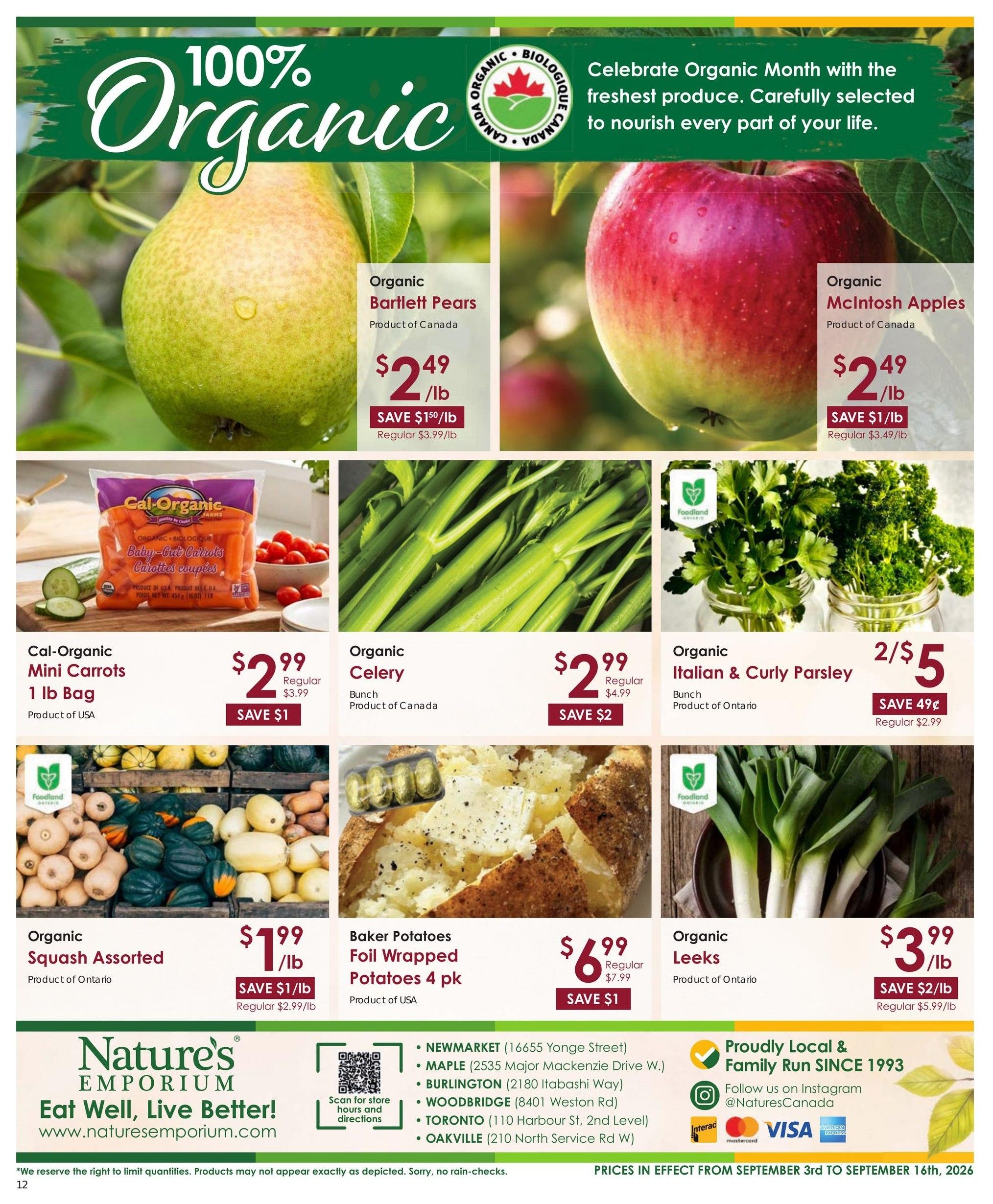Nature's Emporium Flyer September 3 to 16