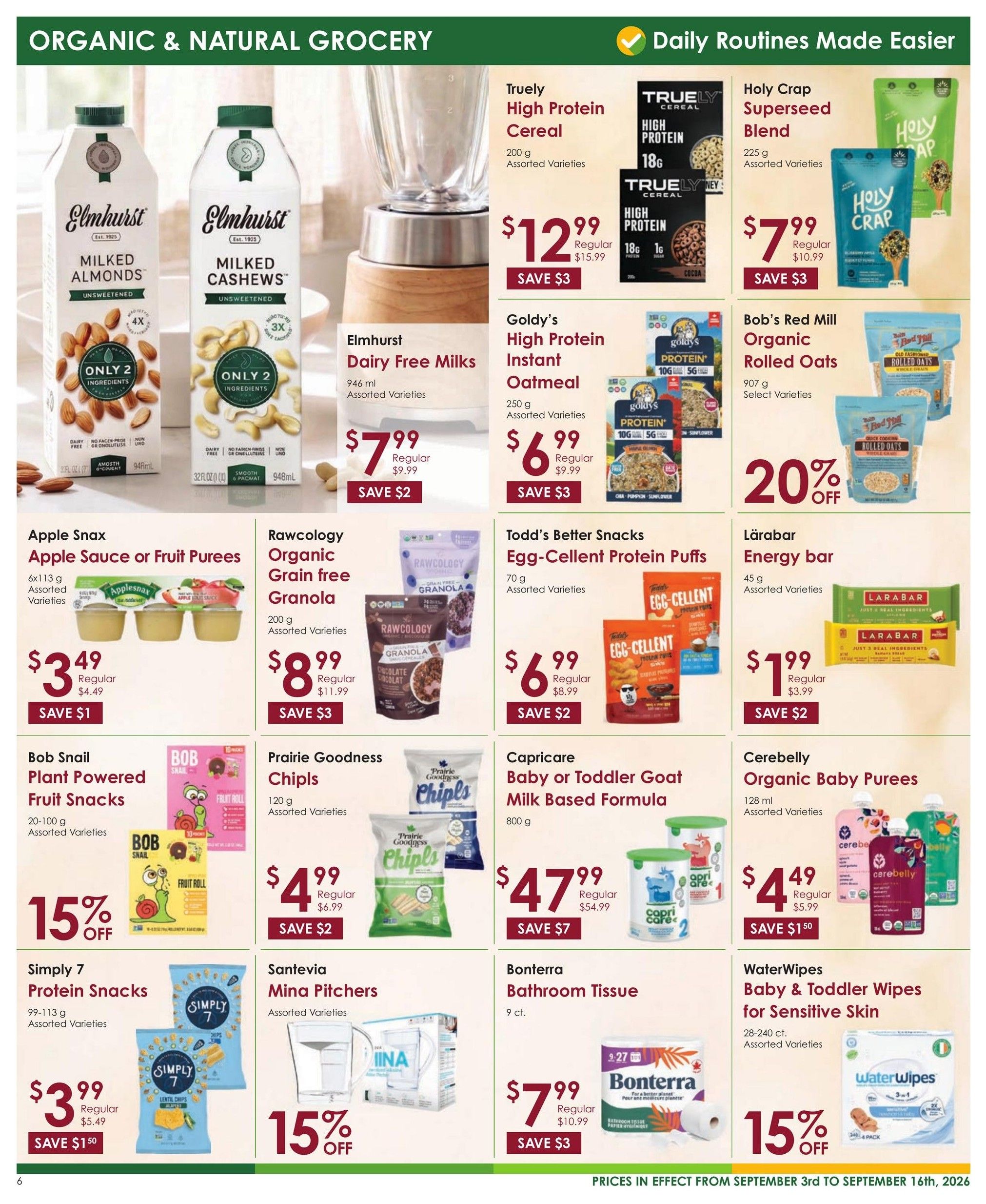 Nature's Emporium Flyer September 3 to 16