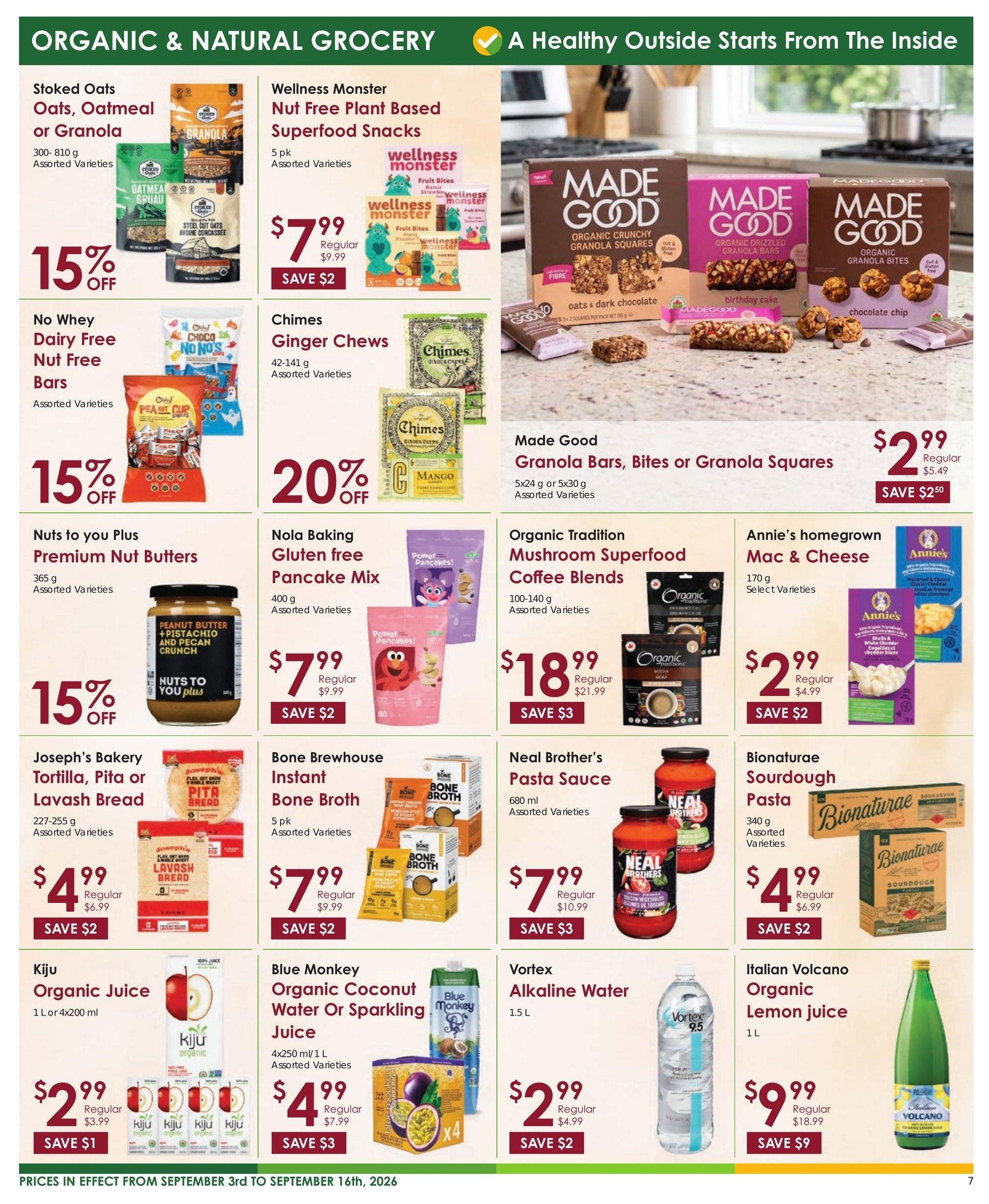 Nature's Emporium Flyer September 3 to 16