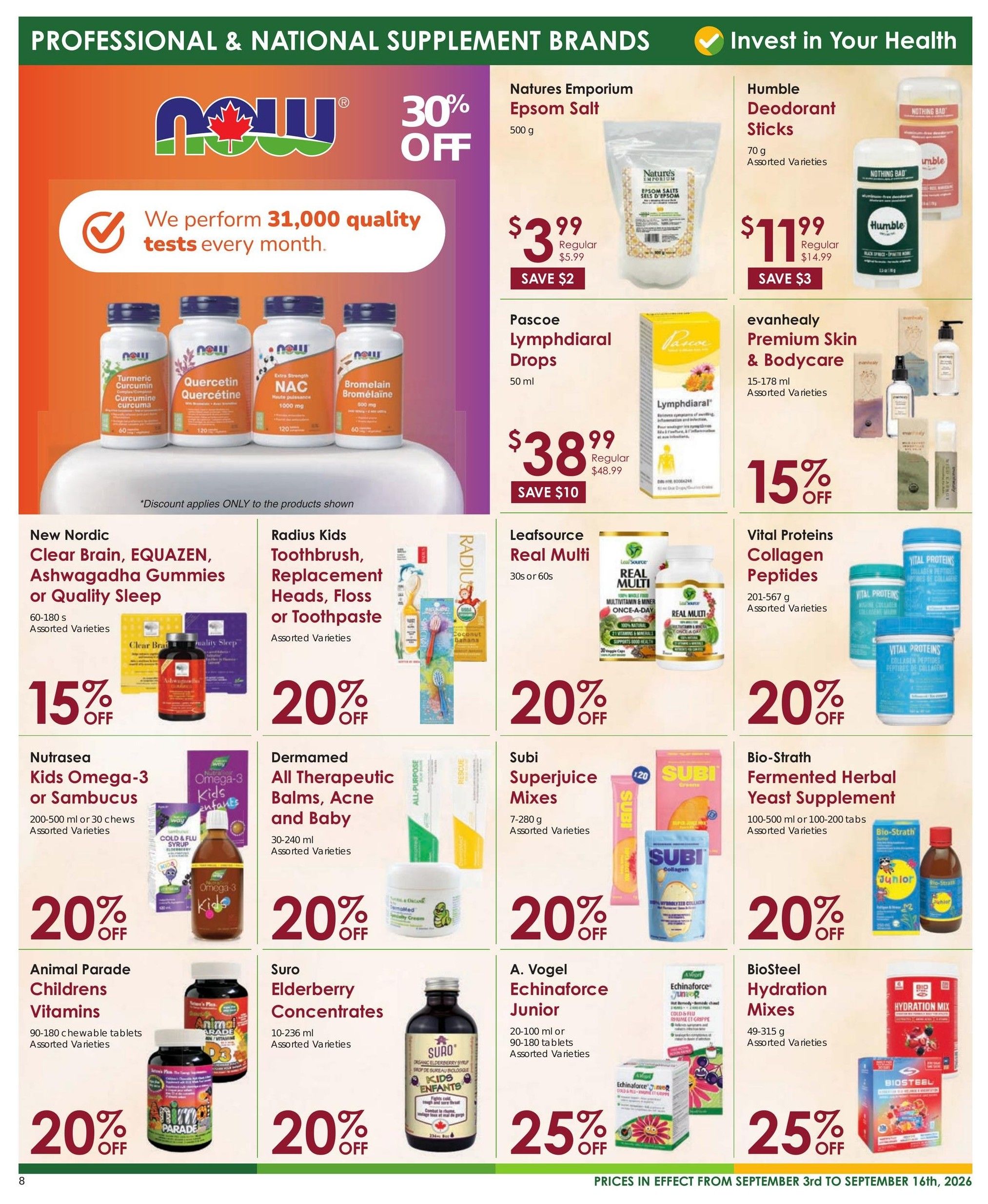 Nature's Emporium Flyer September 3 to 16