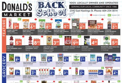Donald's Market Flyer September 3 to 16