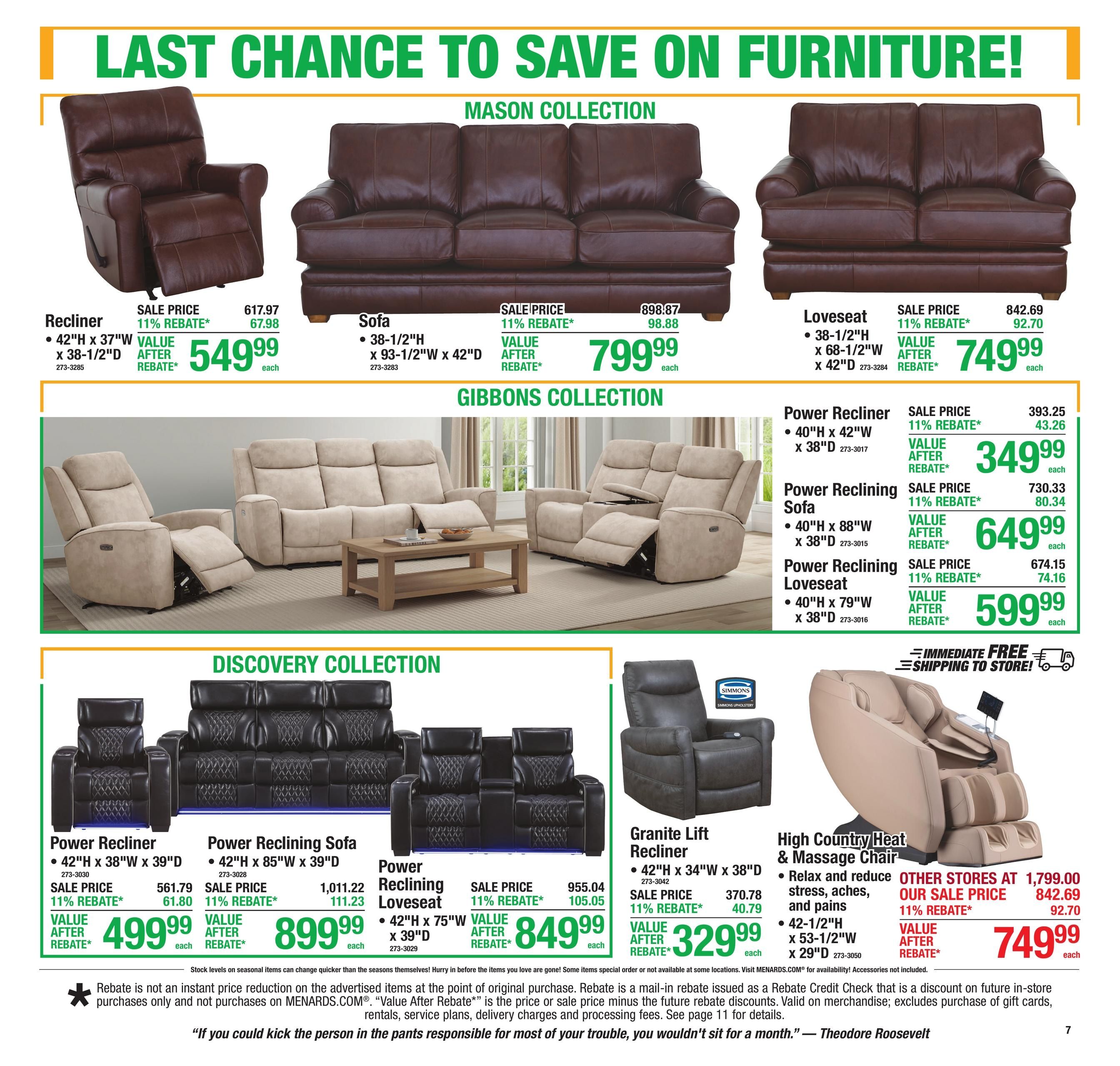 Menards (Atlanta-Traverse City Area, MI) 11% Rebate Sale Weekly Ad September 3 - 13, 2026