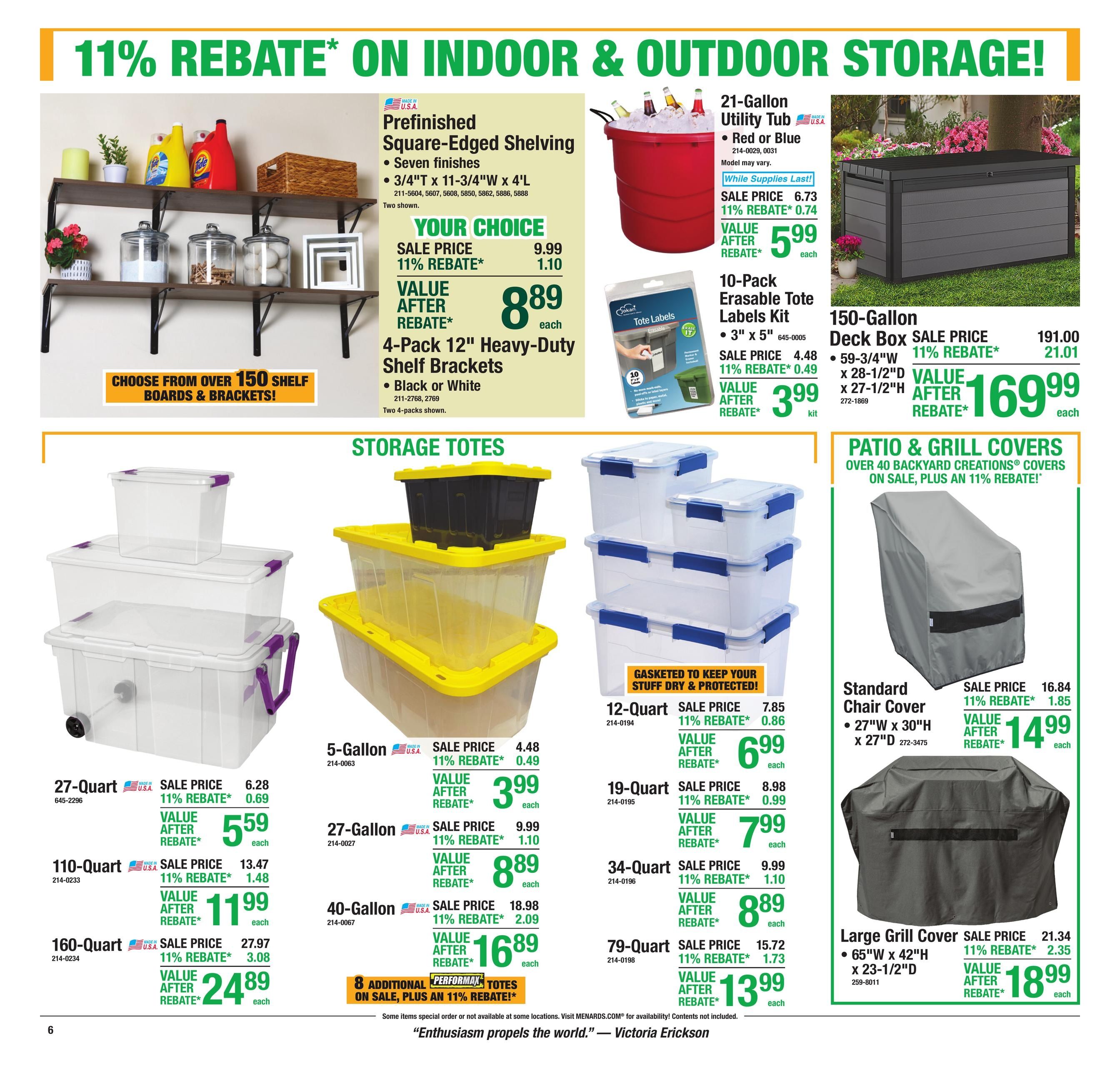 Menards (Clare Area, MI) 11% Rebate Sale Weekly Ad September 3 - 13, 2026