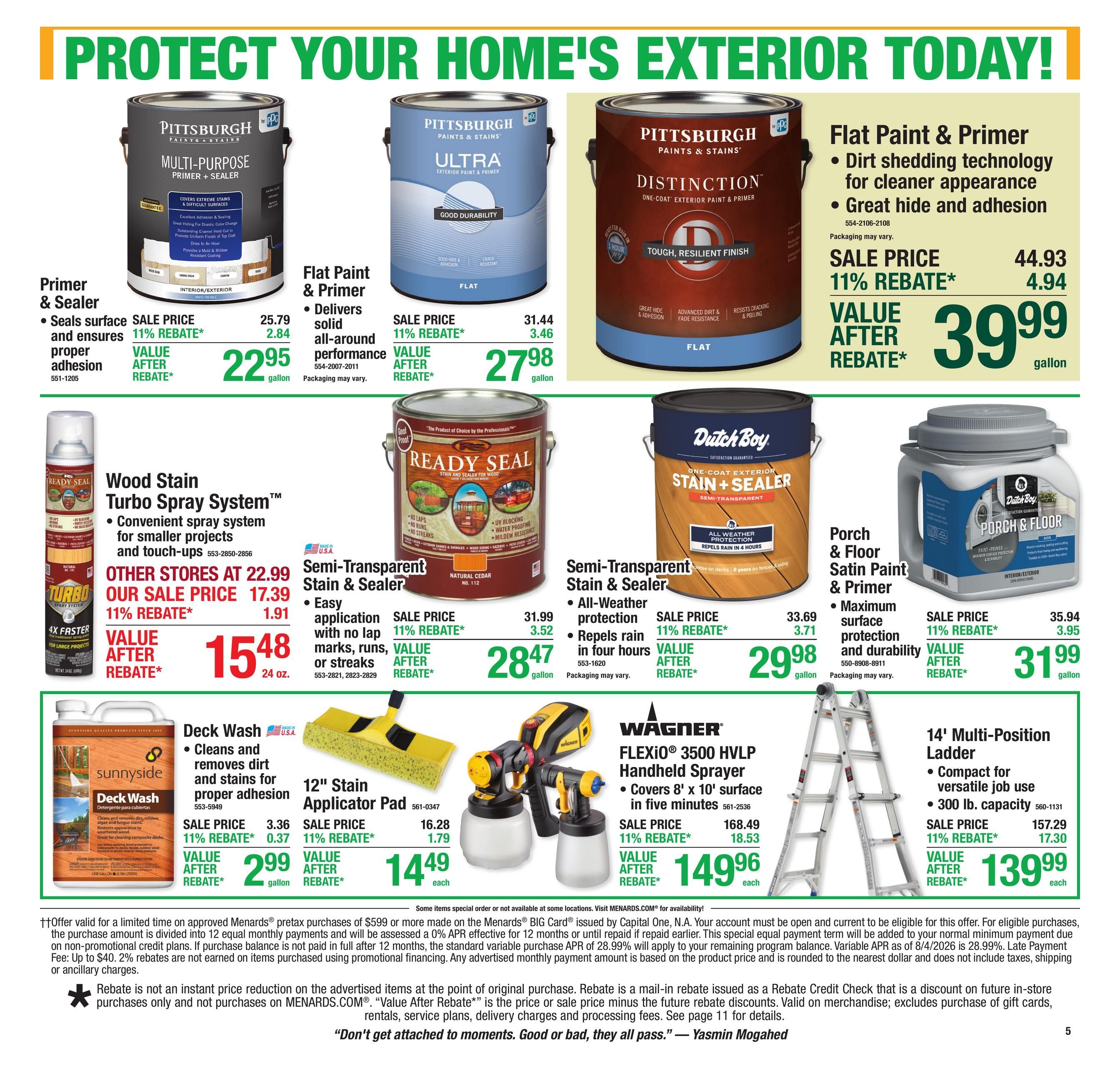 Menards (Clare Area, MI) 11% Rebate Sale Weekly Ad September 3 - 13, 2026