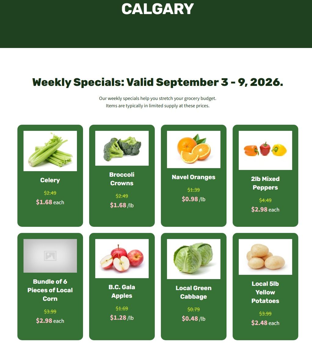 H&W Produce Flyer September 3 to 9