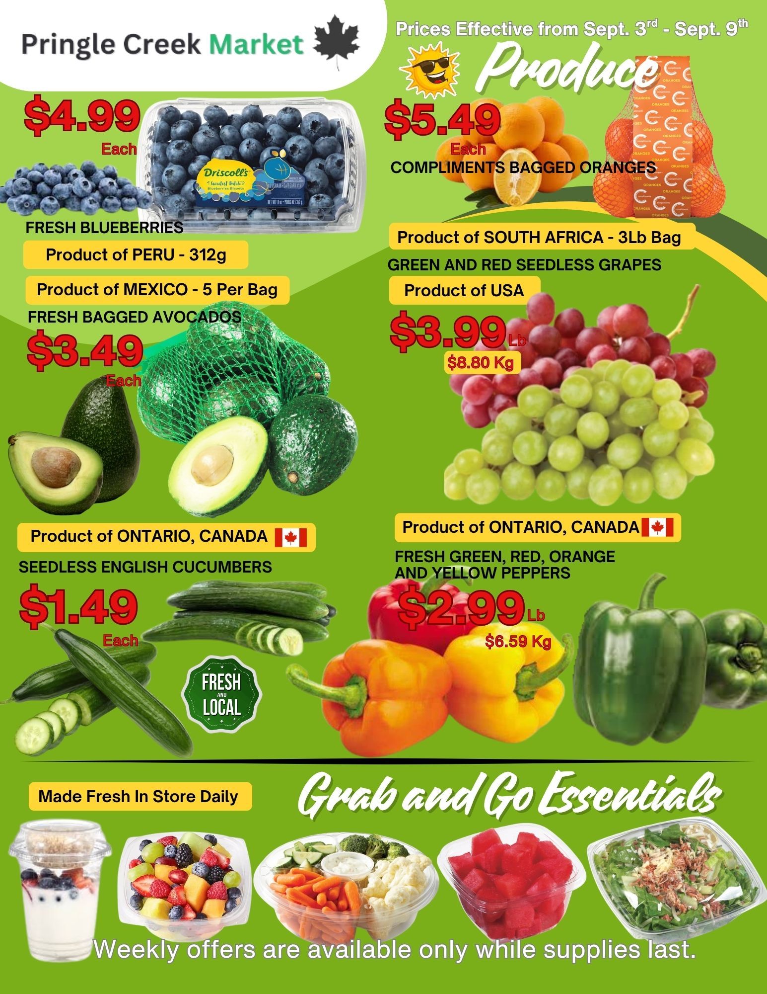 Pringle Creek Market Flyer September 3 to 9