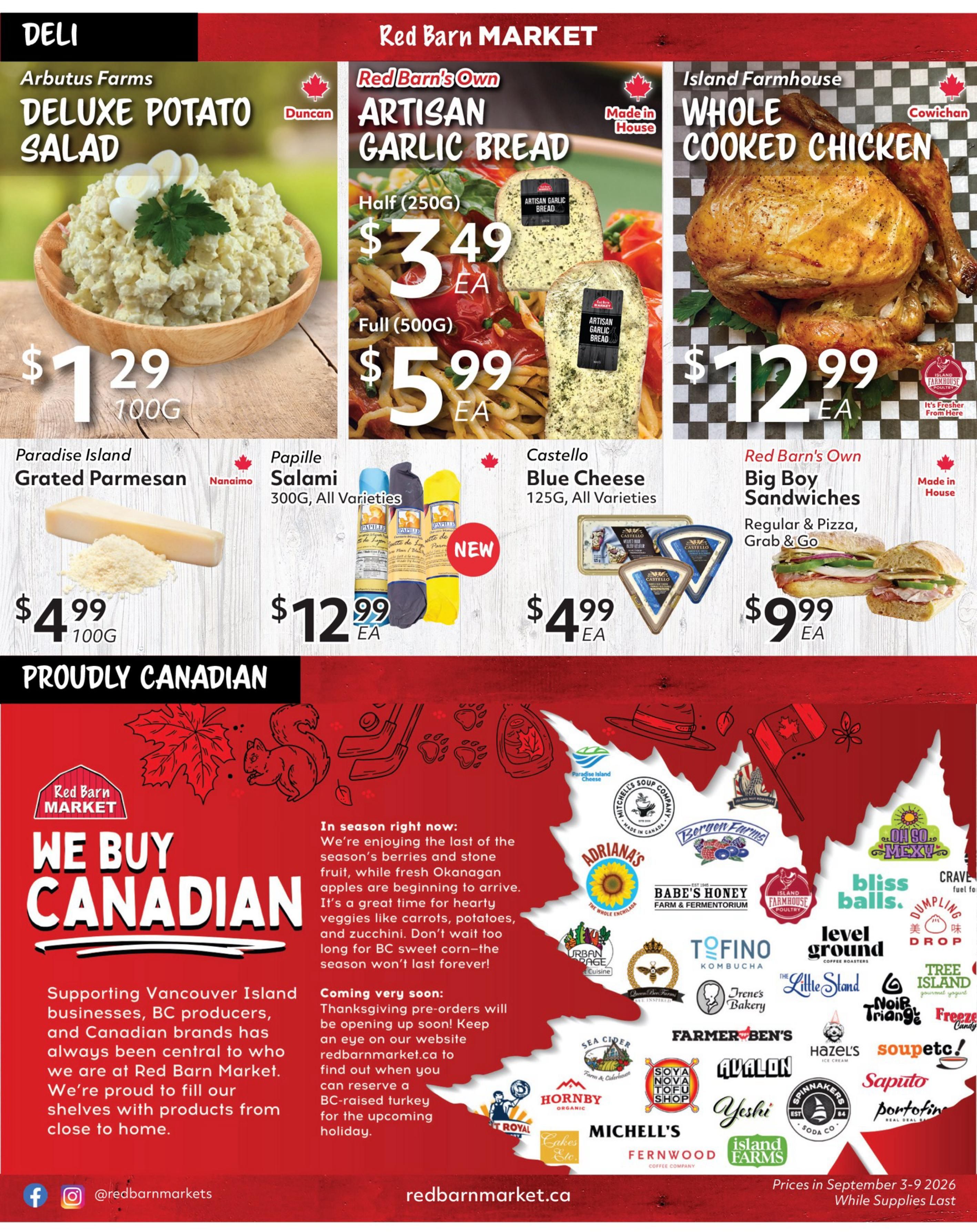 Red Barn Market Flyer September 3 to 9
