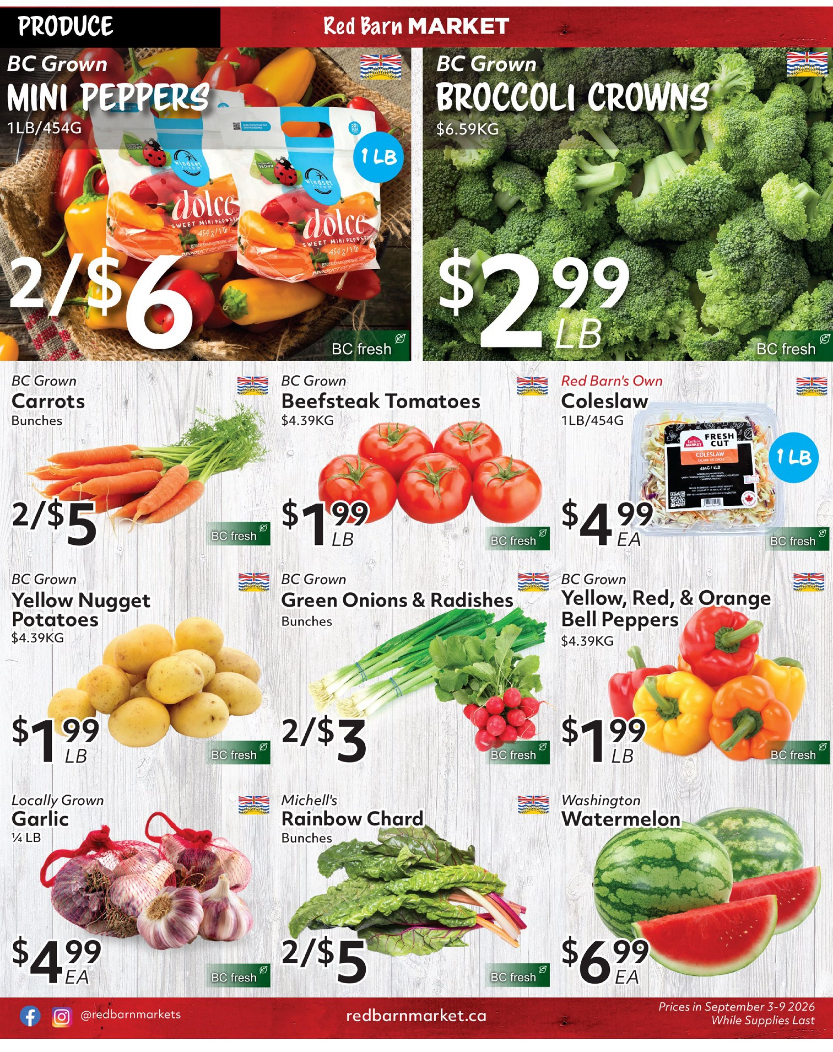 Red Barn Market Flyer September 3 to 9