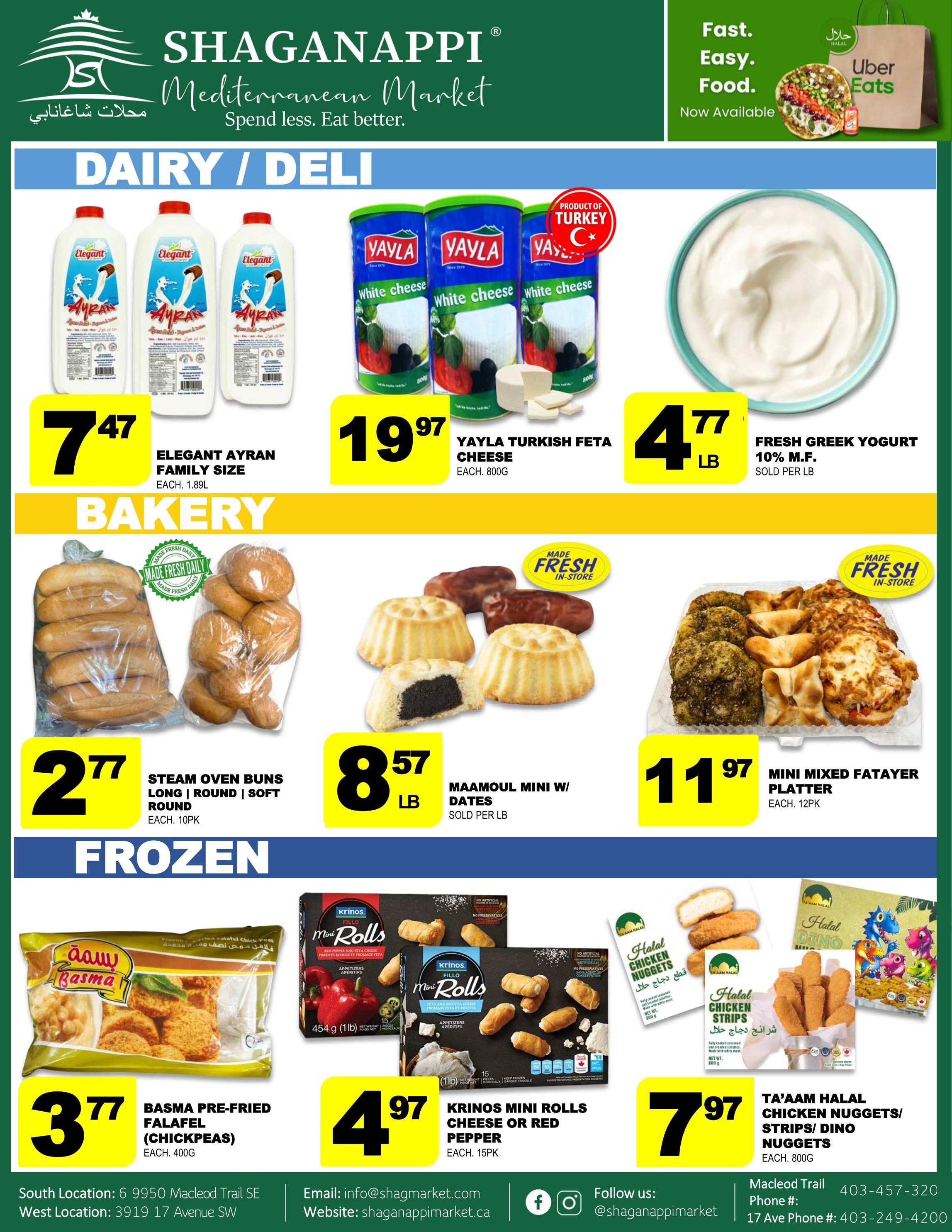 Shaganappi Mediterranean Market Flyer September 3 to 9