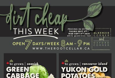 The Root Cellar Flyer September 3 to 9