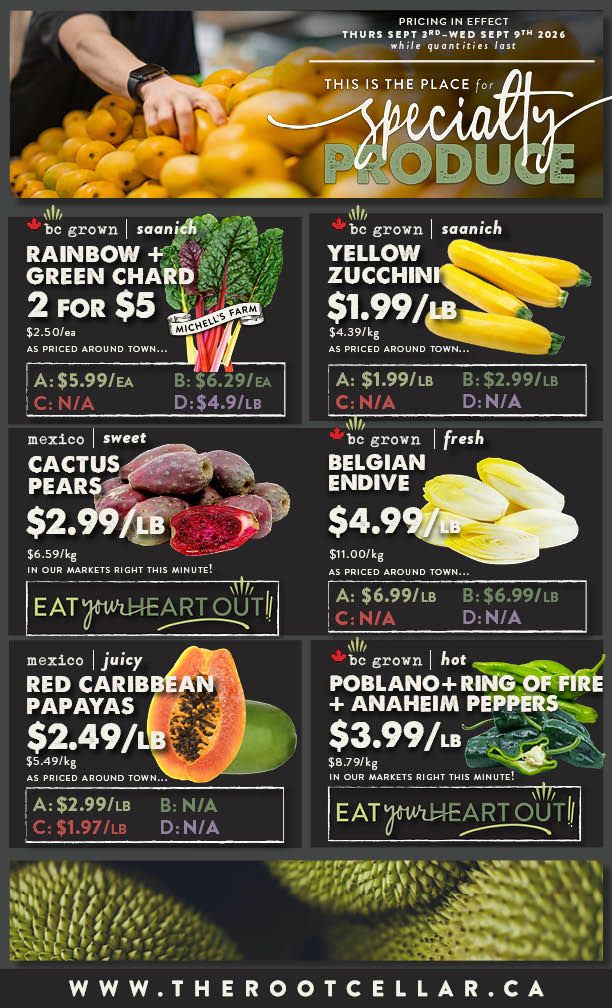 The Root Cellar Flyer September 3 to 9