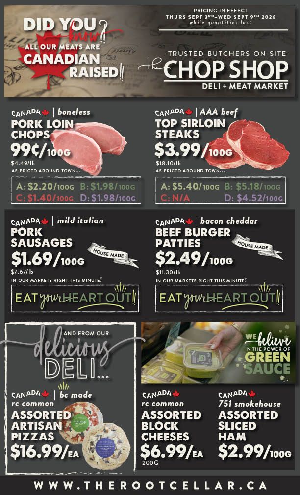 The Root Cellar Flyer September 3 to 9