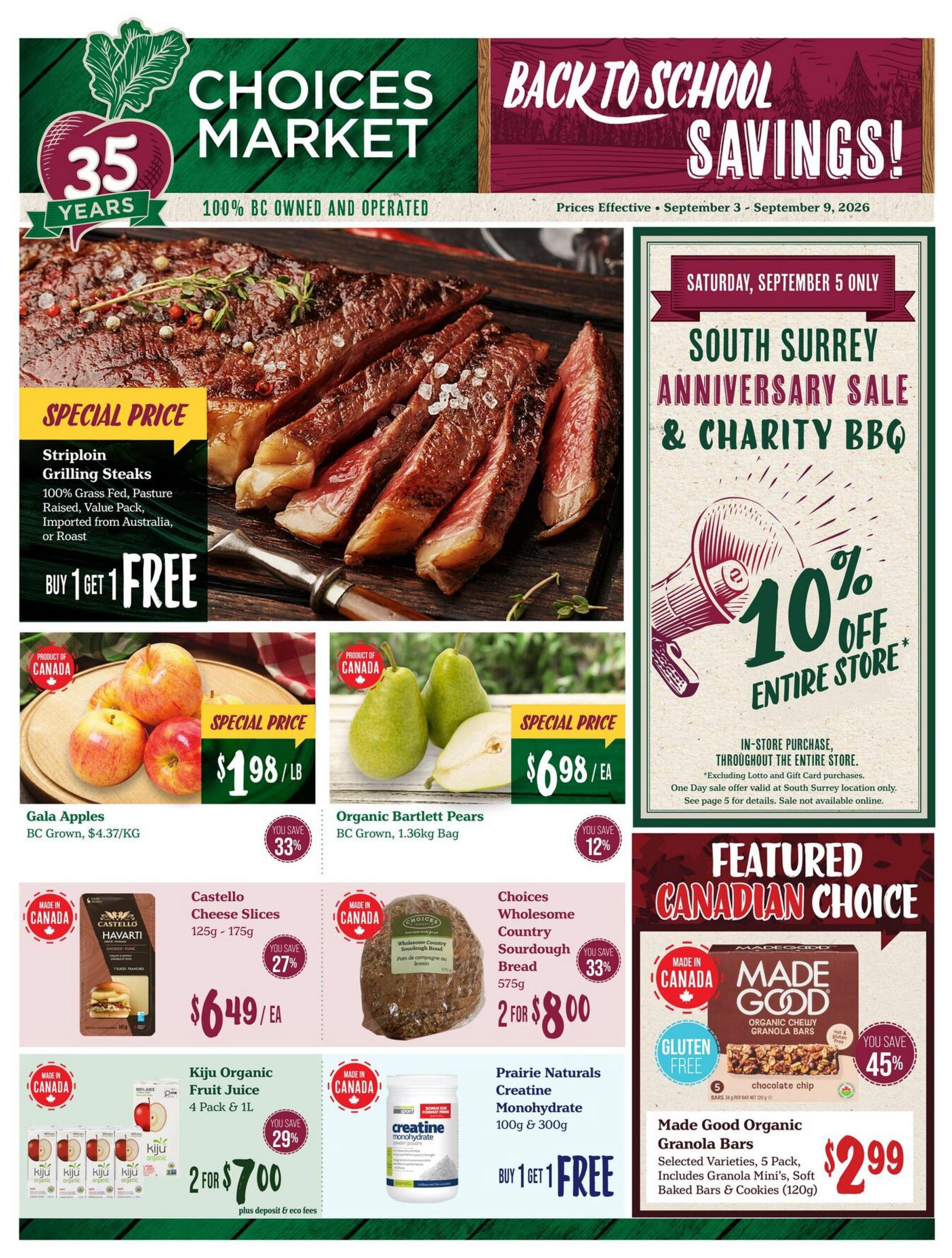 Choices Market Flyer September 3 to 9