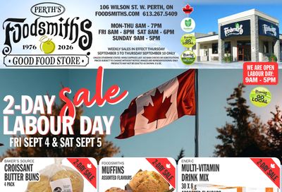 Foodsmiths Flyer September 3 to 10