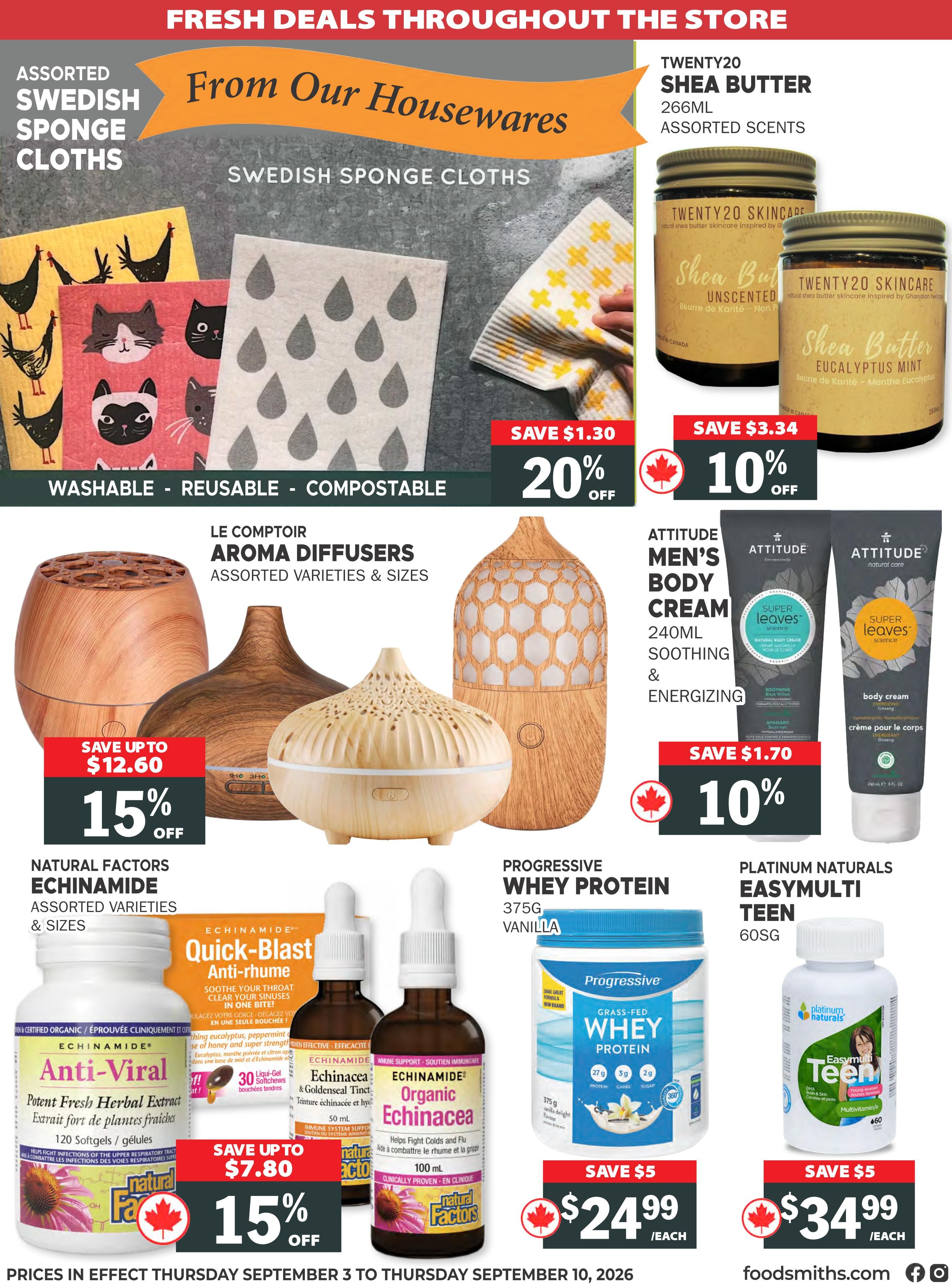 Foodsmiths Flyer September 3 to 10