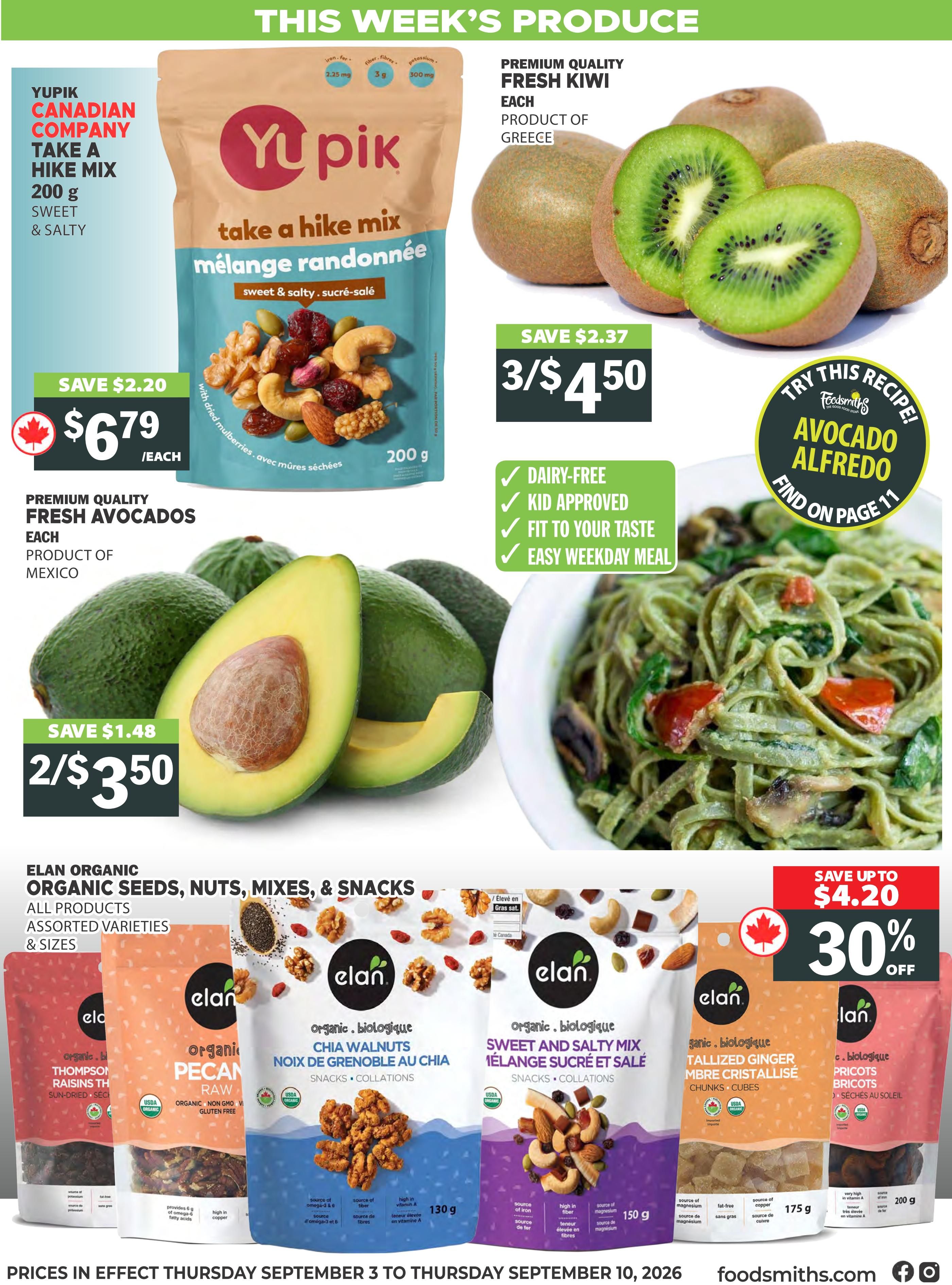 Foodsmiths Flyer September 3 to 10