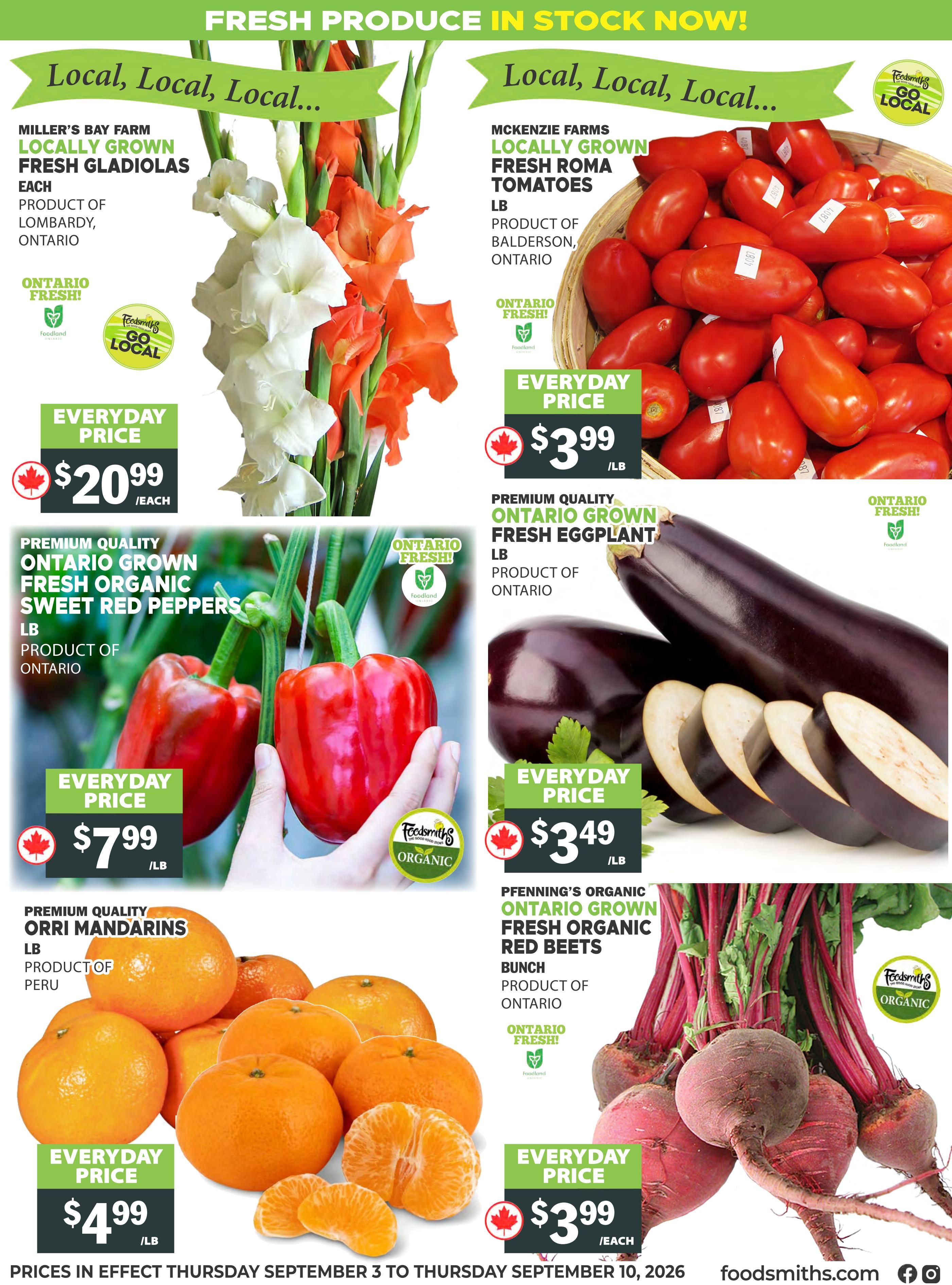 Foodsmiths Flyer September 3 to 10