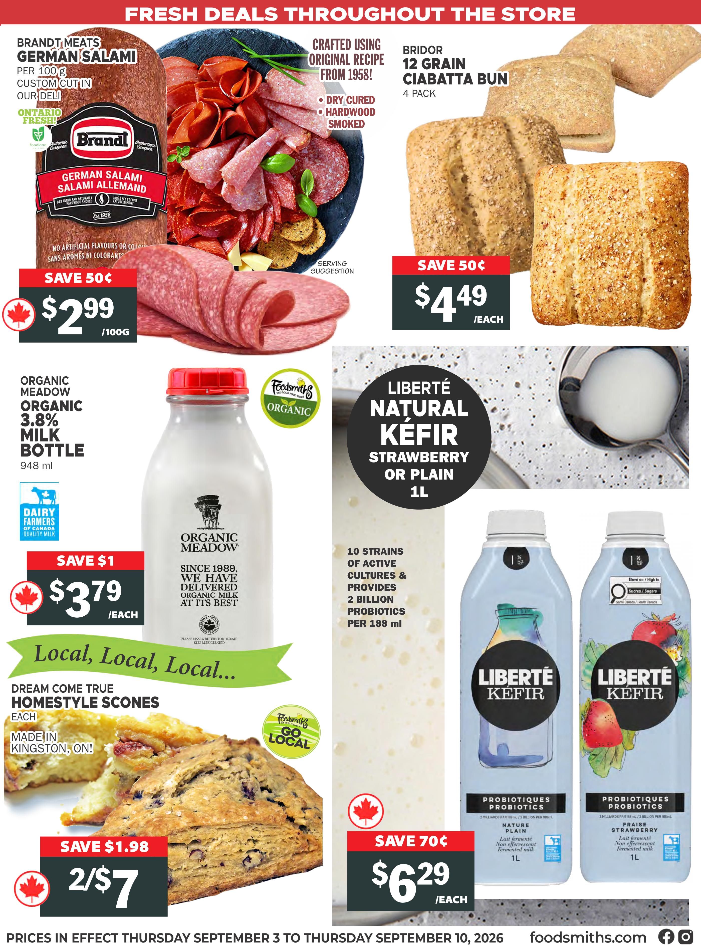 Foodsmiths Flyer September 3 to 10
