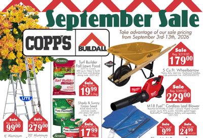 COPP’s Buildall Flyer September 3 to 13