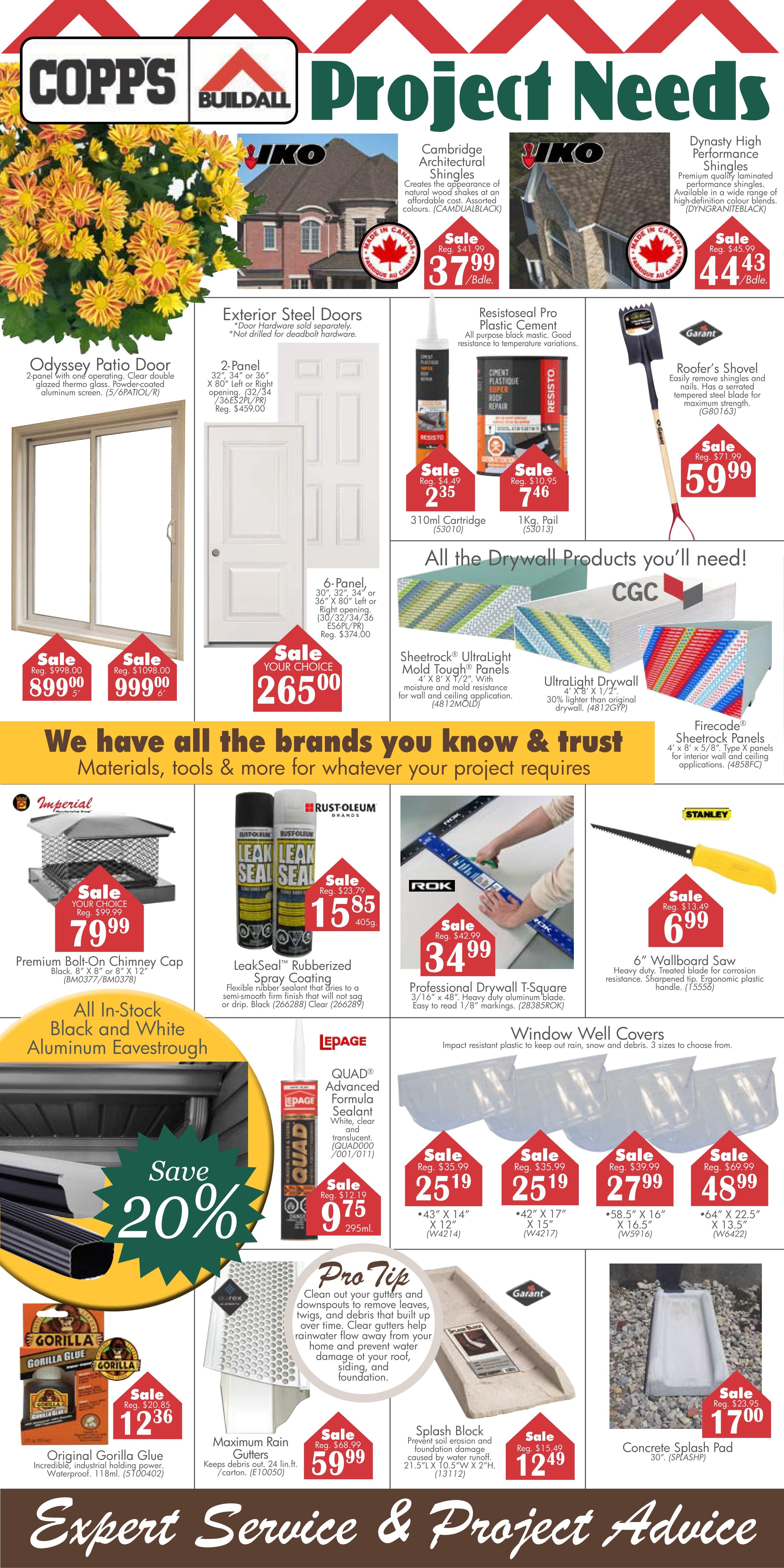 COPP’s Buildall Flyer September 3 to 13